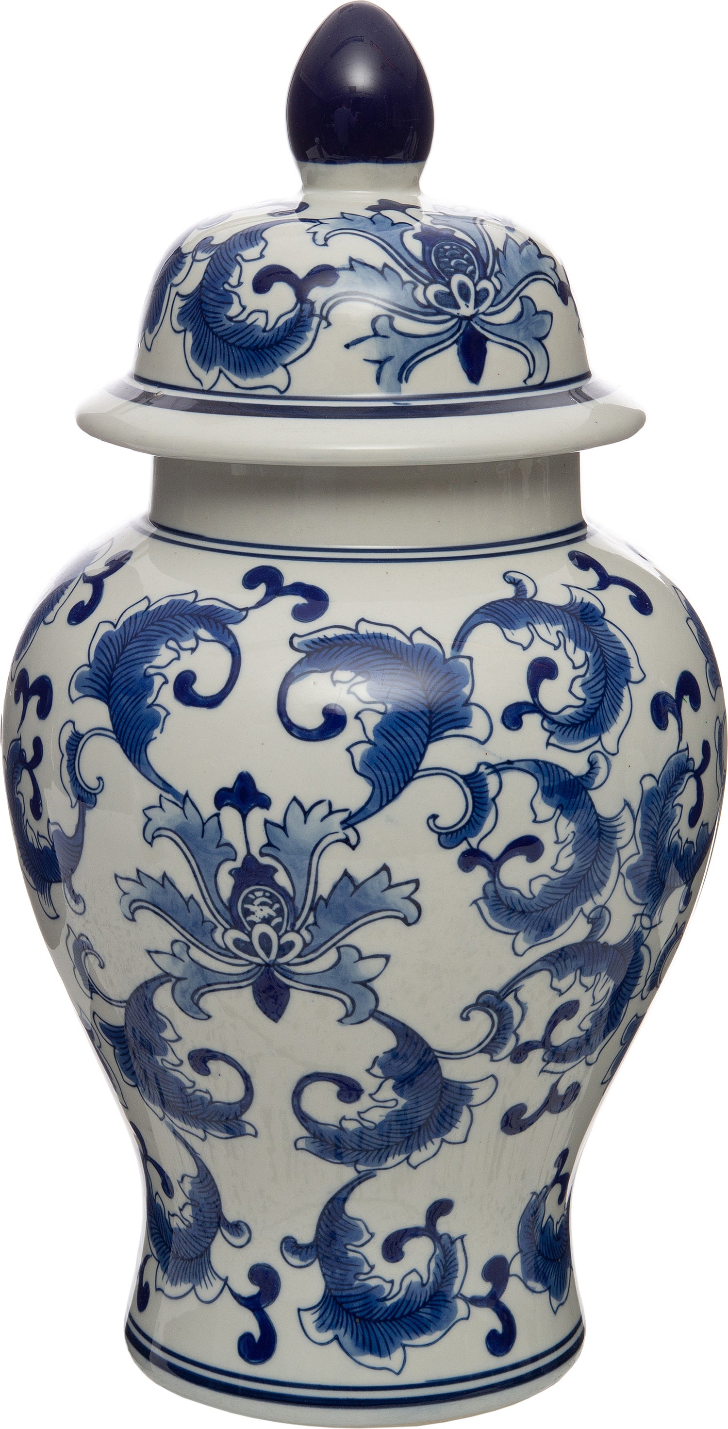 Intratuin vaas Fae blauw / wit D 24 H 45,7 cm