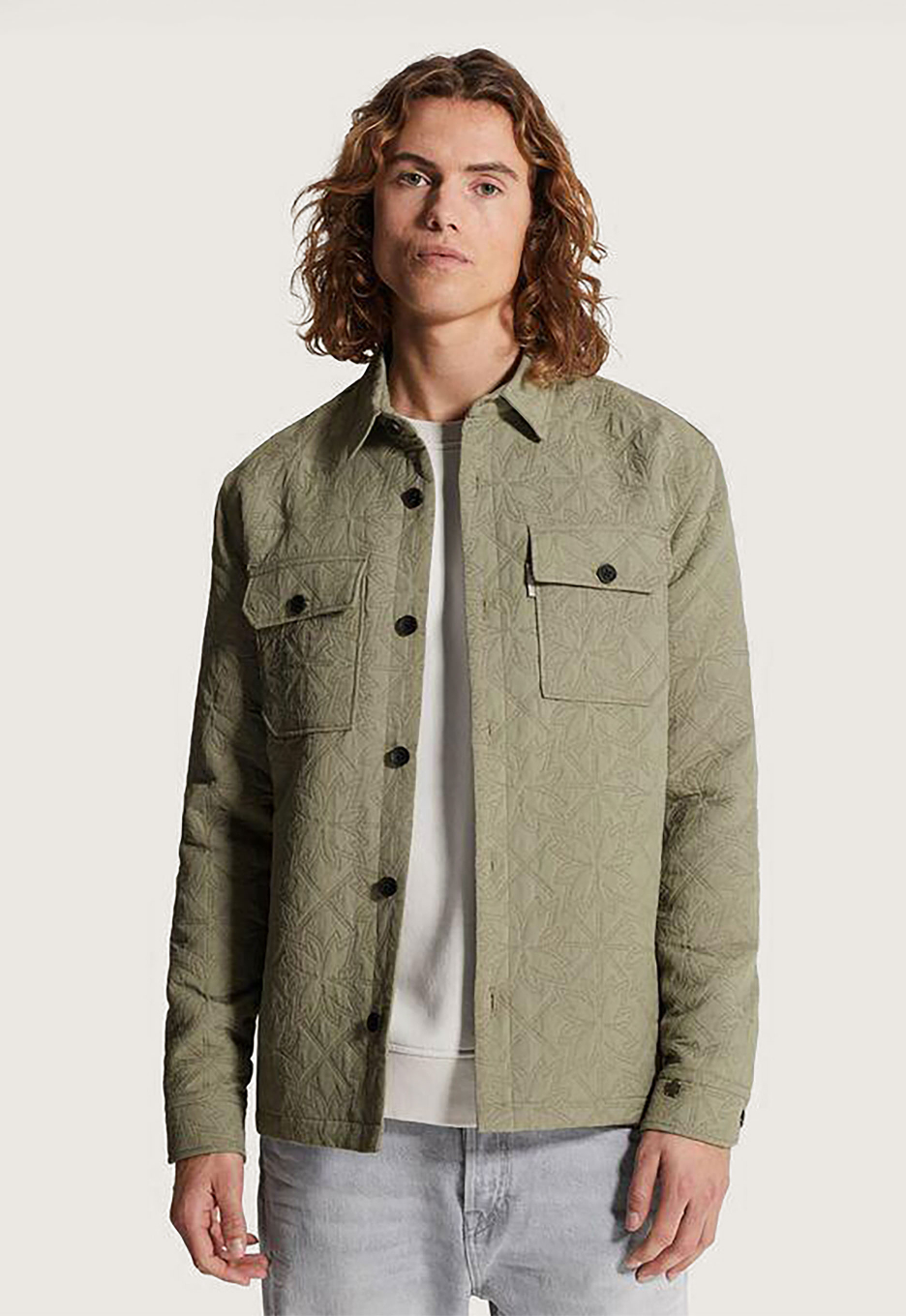 Cast Iron Tech Jacquard Overshirt