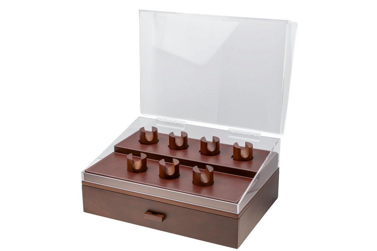 Holme & Hadfield Armory Pro Knife Display Case ARP-WT-794-1 Walnut, zakmessen display voor 30 stuks