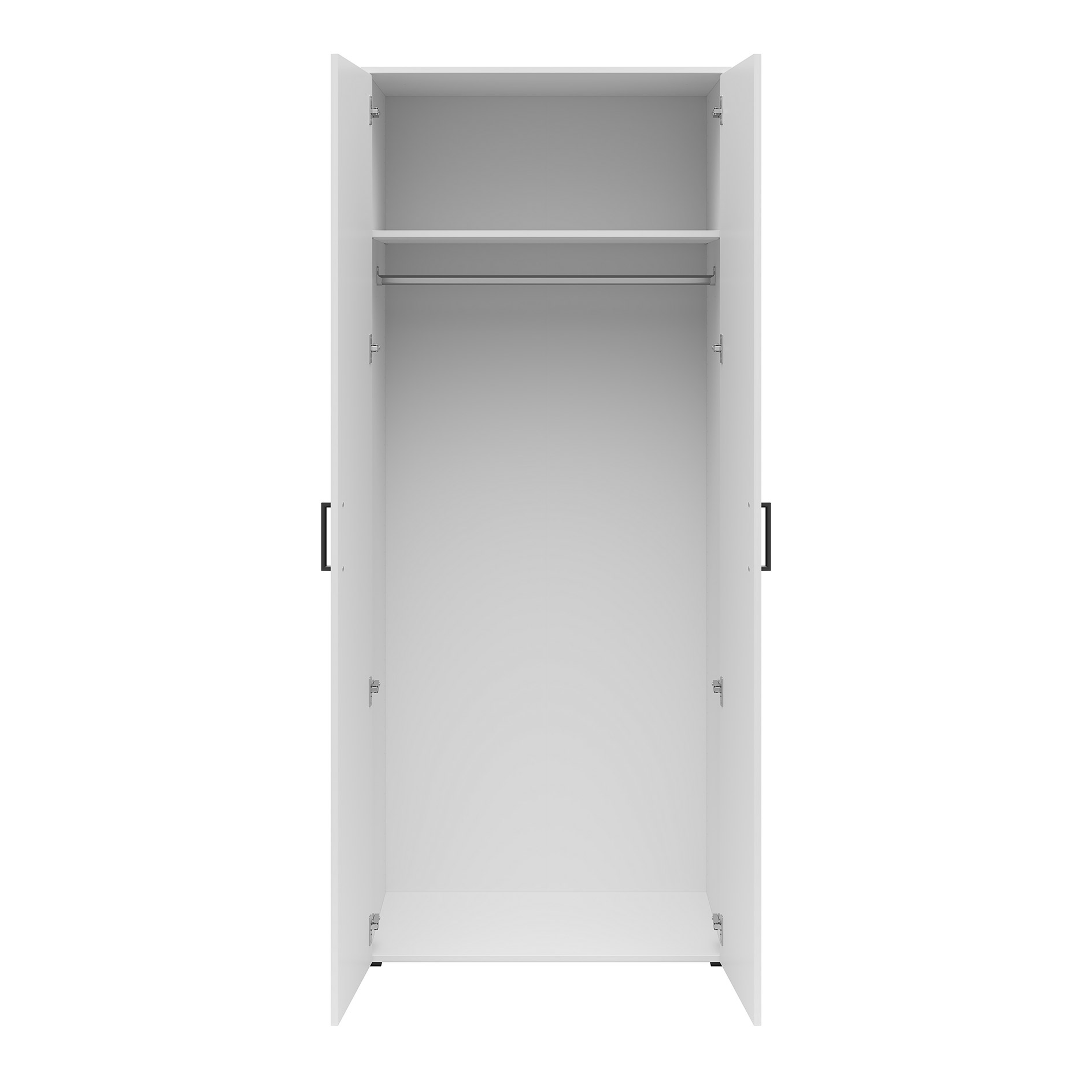 Kleiderschrank - weiß - Breite 80 cm - XL-Tiefe