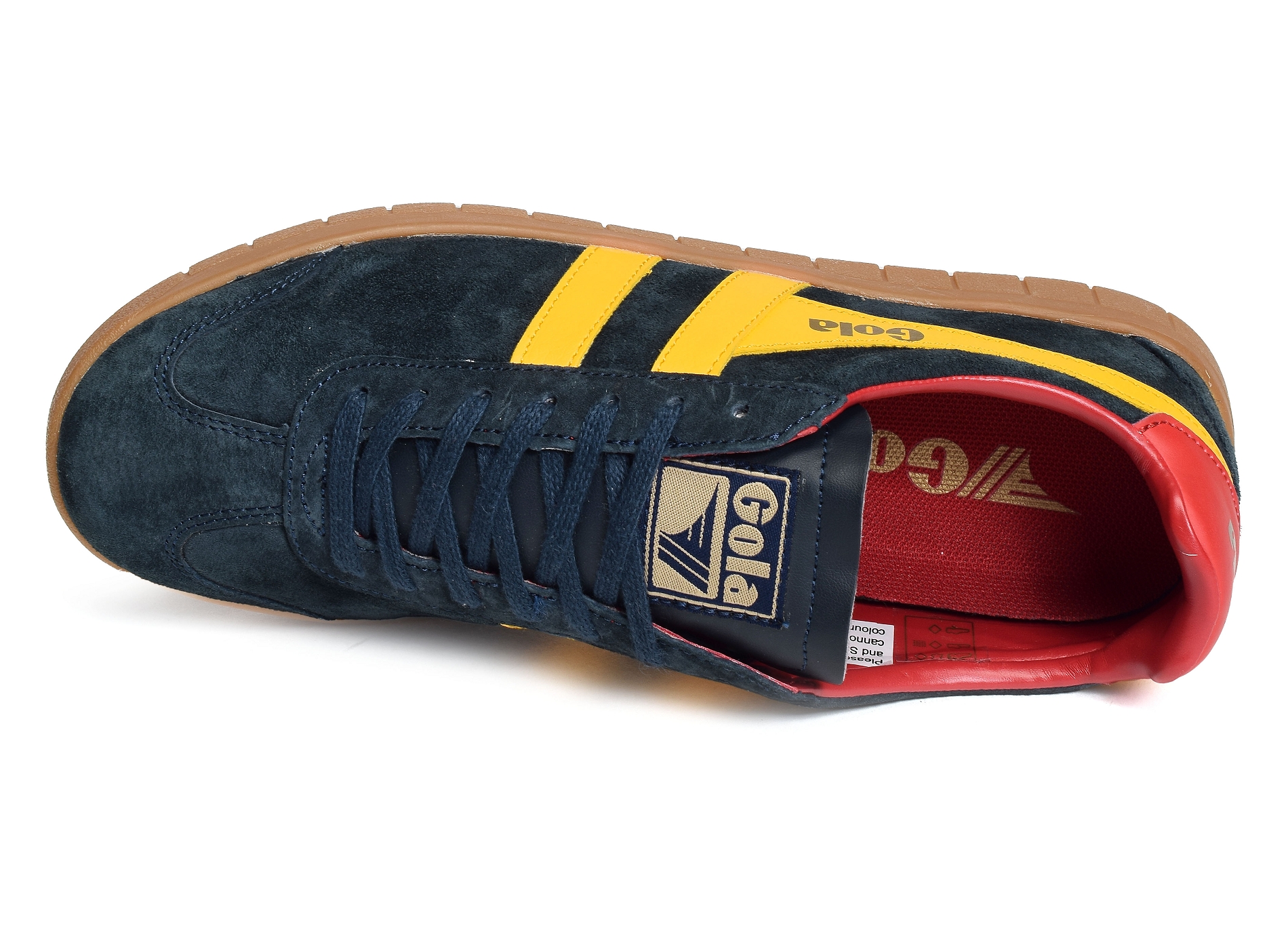 Hurricane suede trainers marine jaune