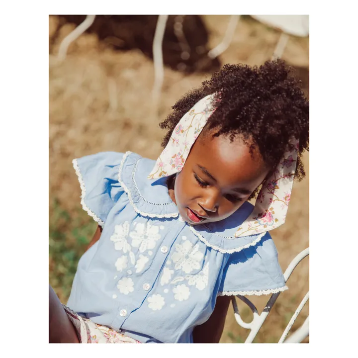 Louise Misha Blouse Malava Chambray | Bleu ciel