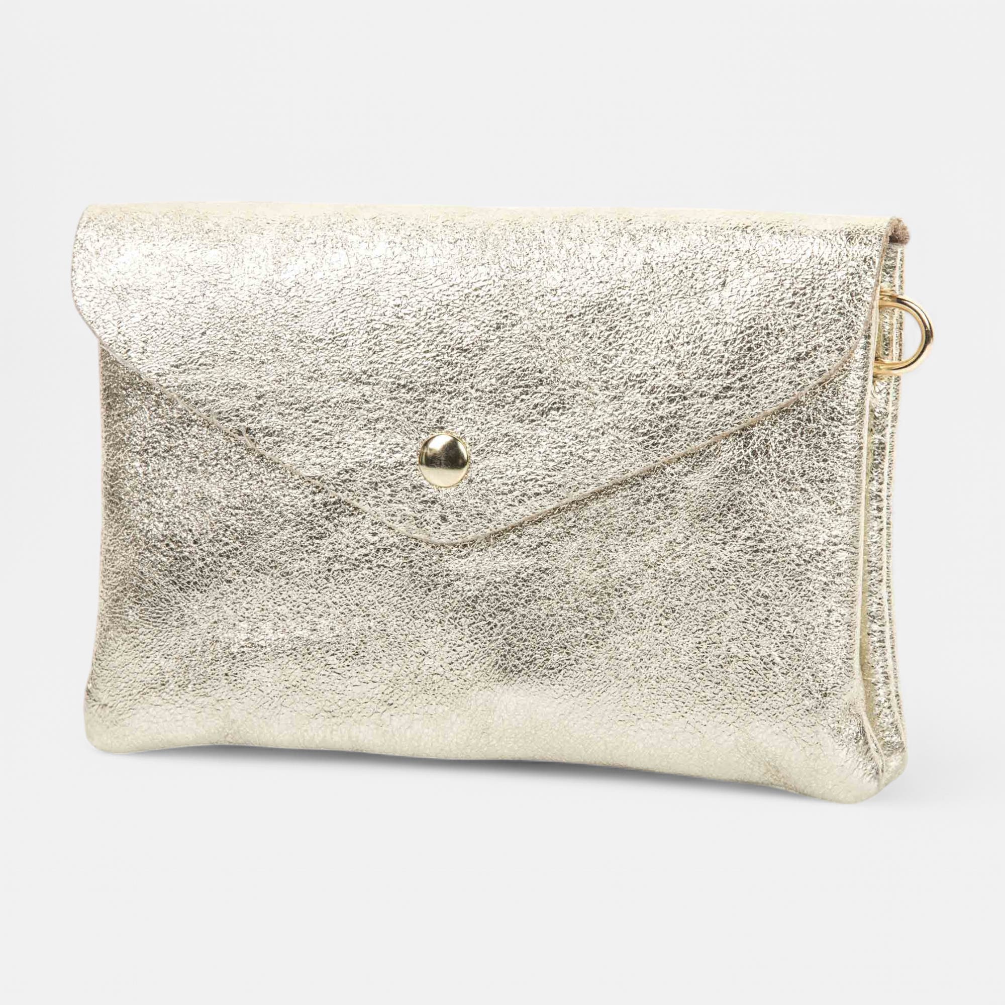 Sac bandoulière en cuir or