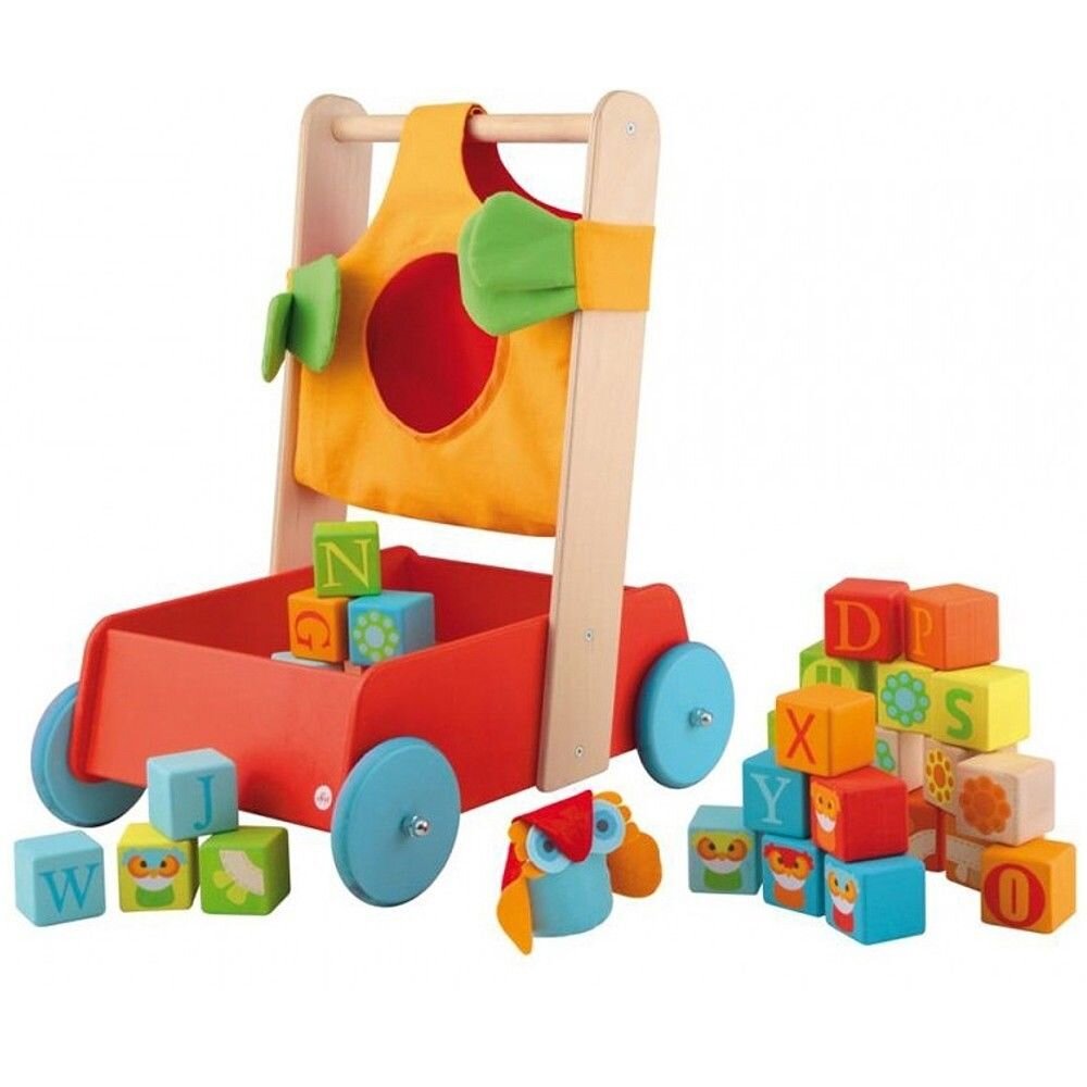 Sevi Sevi 82721 - Lauflernwagen mit Bausteinen