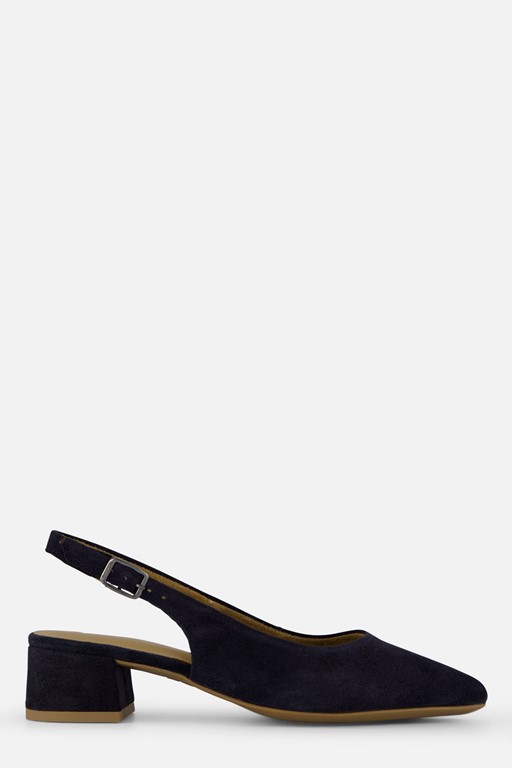 Tamaris Slingback Pumps blauw Leer