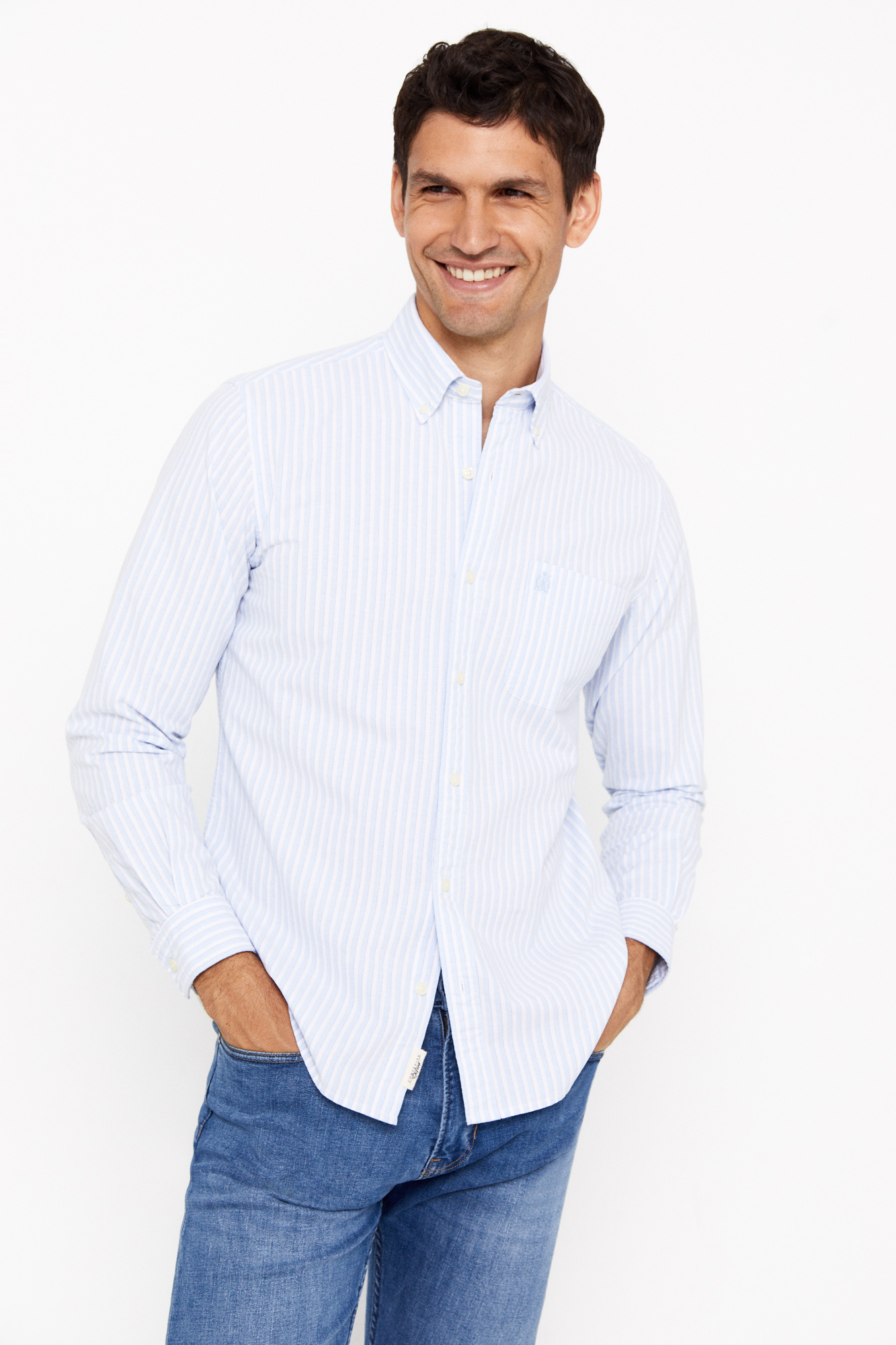 camisa oxford listrada