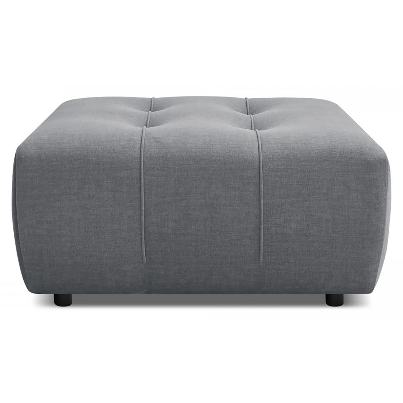 Bobochic Pouf en Velours Arsène gris foncé - 100x100x45 cm