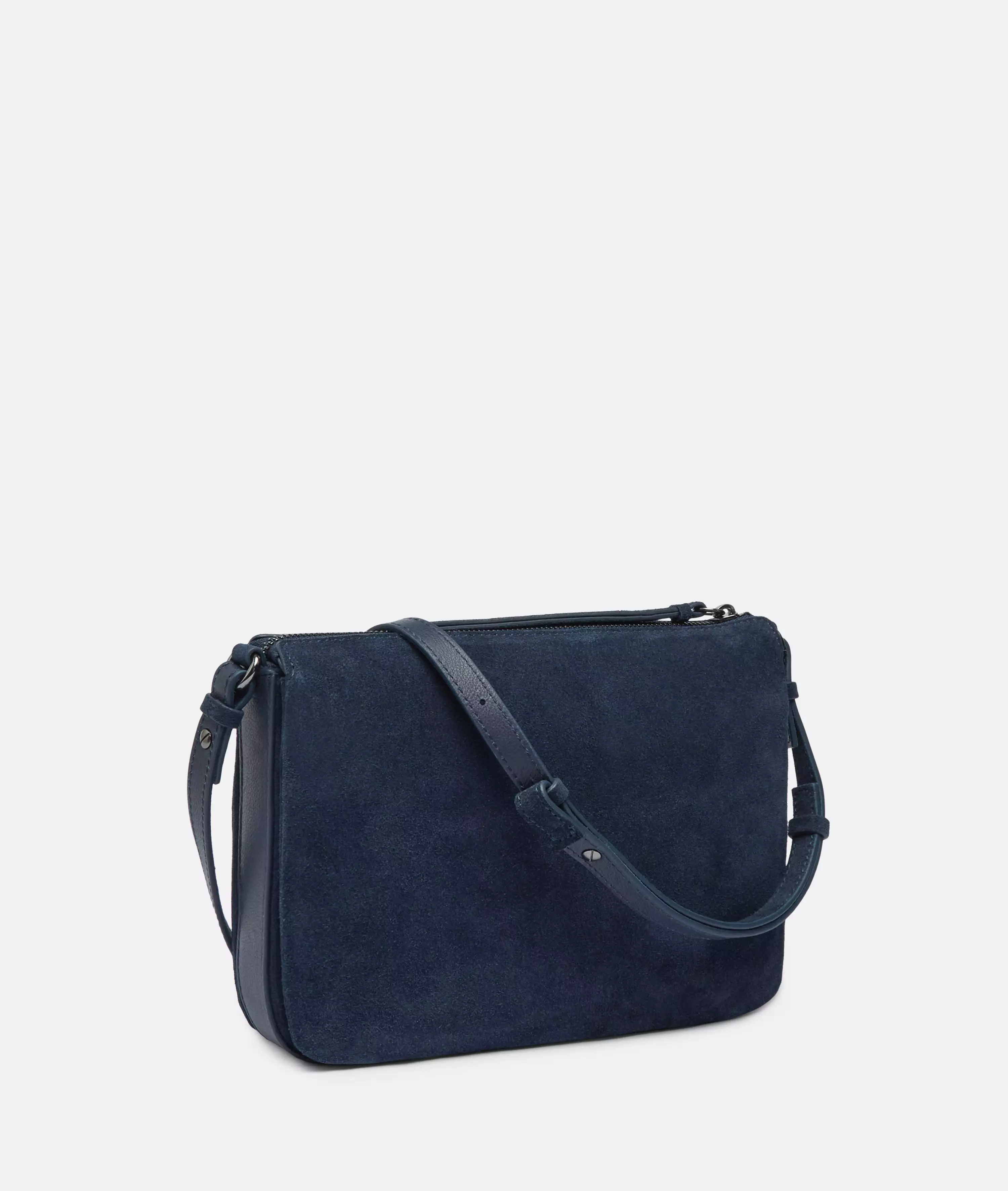 Crossbody Spacious shoulder bag made from soft suede