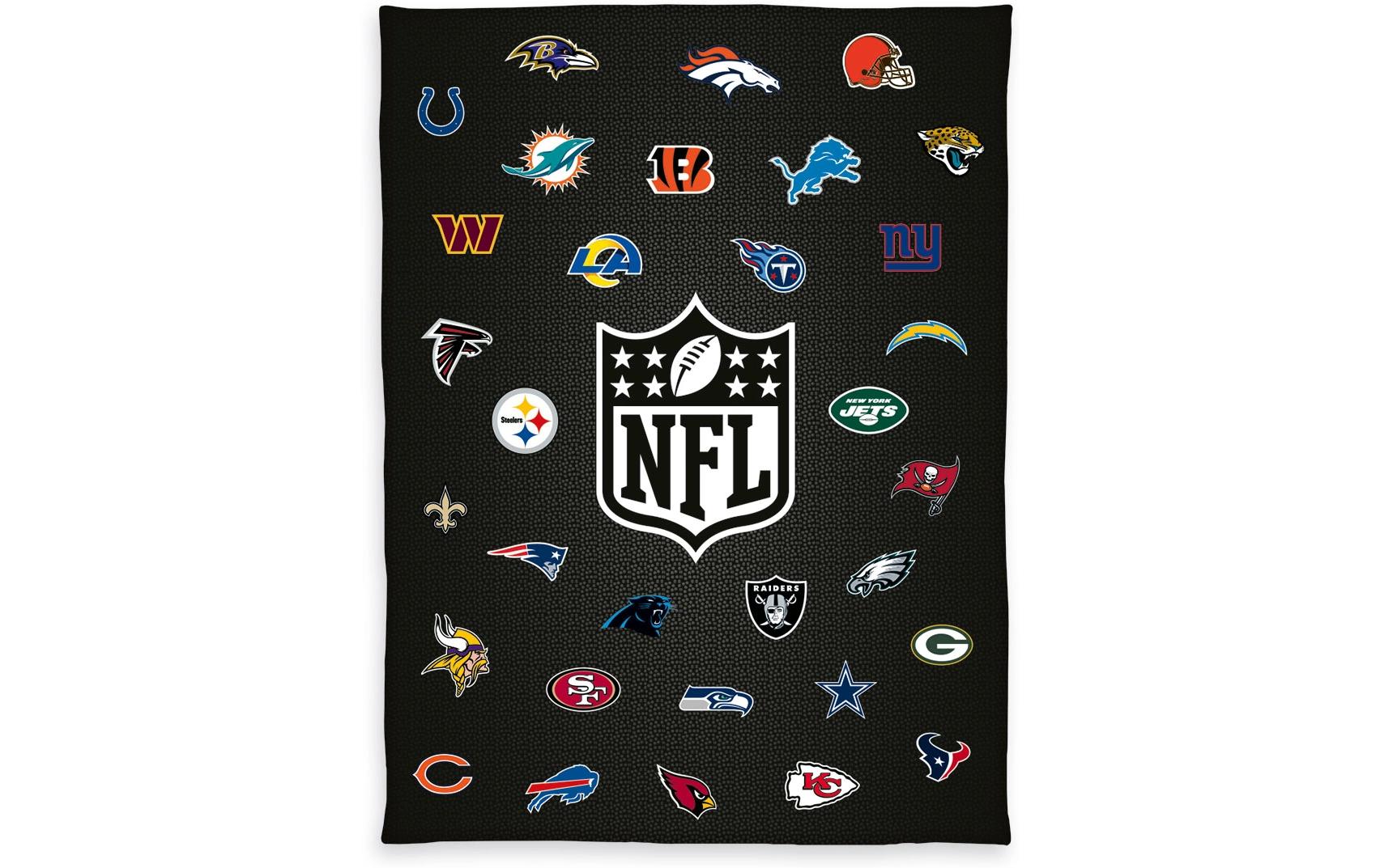 Decke NFL 150 x 200 cm, MehrfarbigKinderdecke