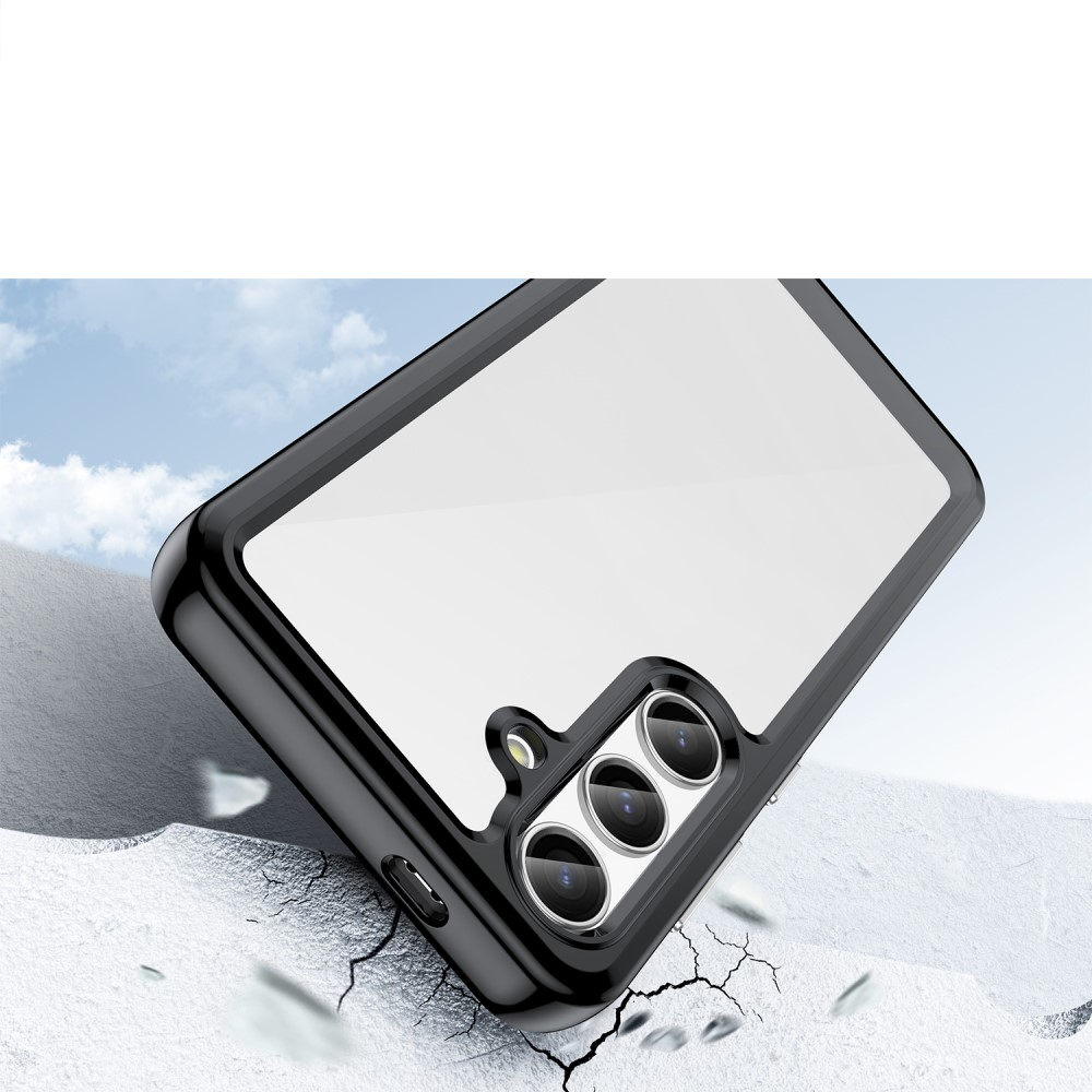 Samsung Galaxy S24  Plus Hybrid Hülle TPU Bumper   Acryl Rückseite - Transparent / Schwarz