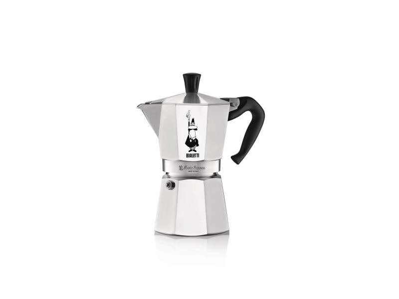 Bialetti Espressokocher Moka Express 4 Tassen, Silber Italienische Espressokanne – ein Design-Klassiker