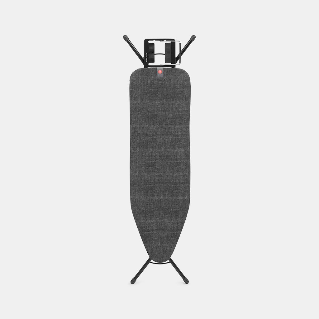 Strijkplank B, 124x38 cm, strijkerhouder - Denim Black