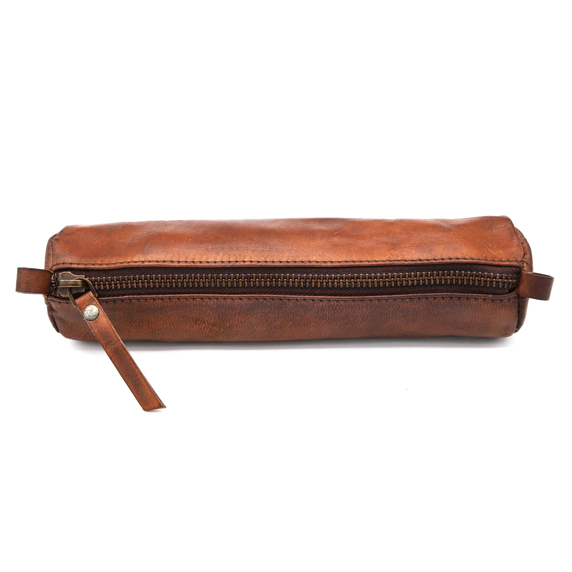 Stifteetui aus Leder, braun, L 20 cm, Ø 5 cm günstig bestellen