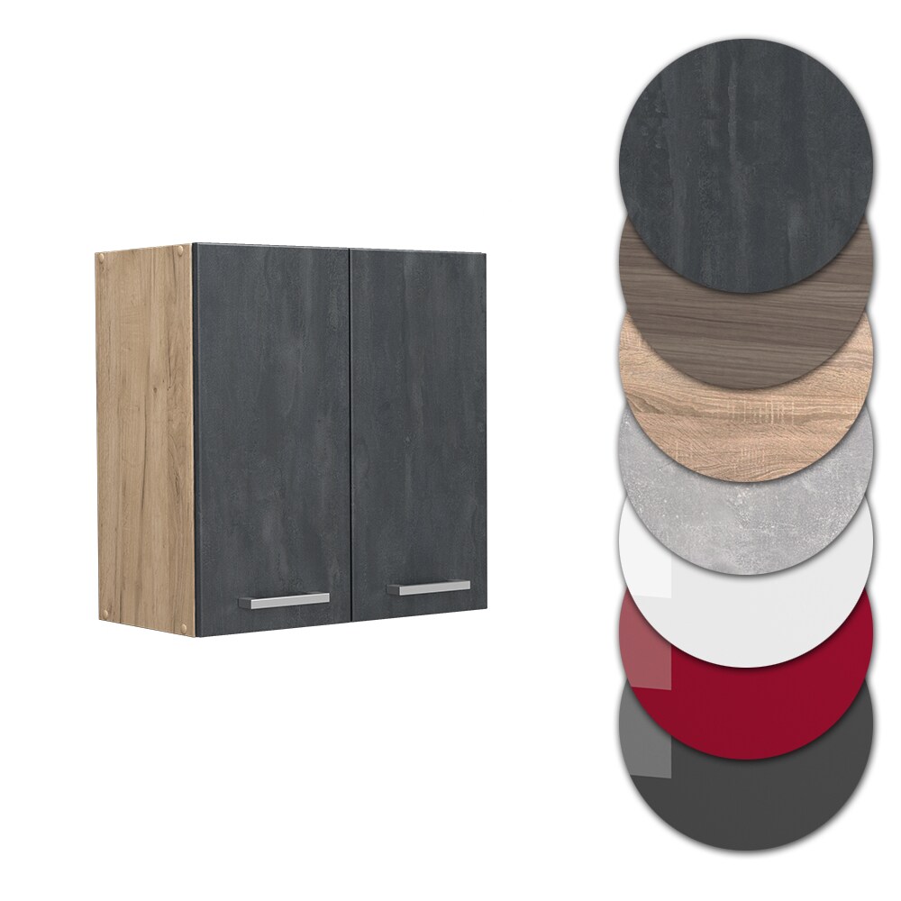 Vicco Hängeschrank R-Line Schwarz Beton Eiche 60 cm