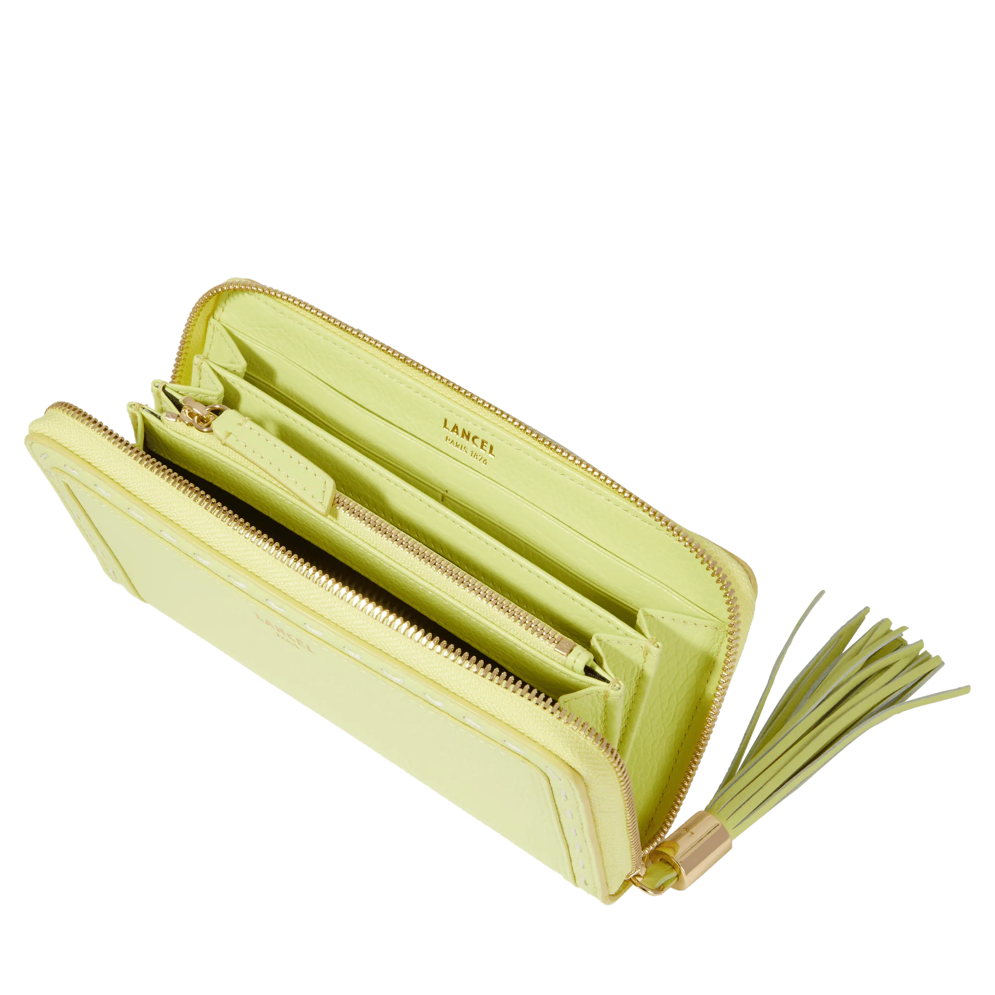 Long zipped wallet Premier Flirt de Lancel-Citron Vert
