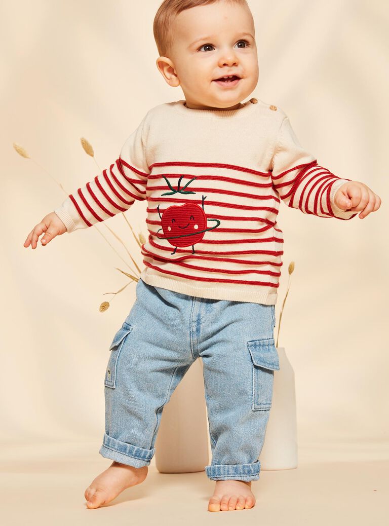 Jean en denim style cargo