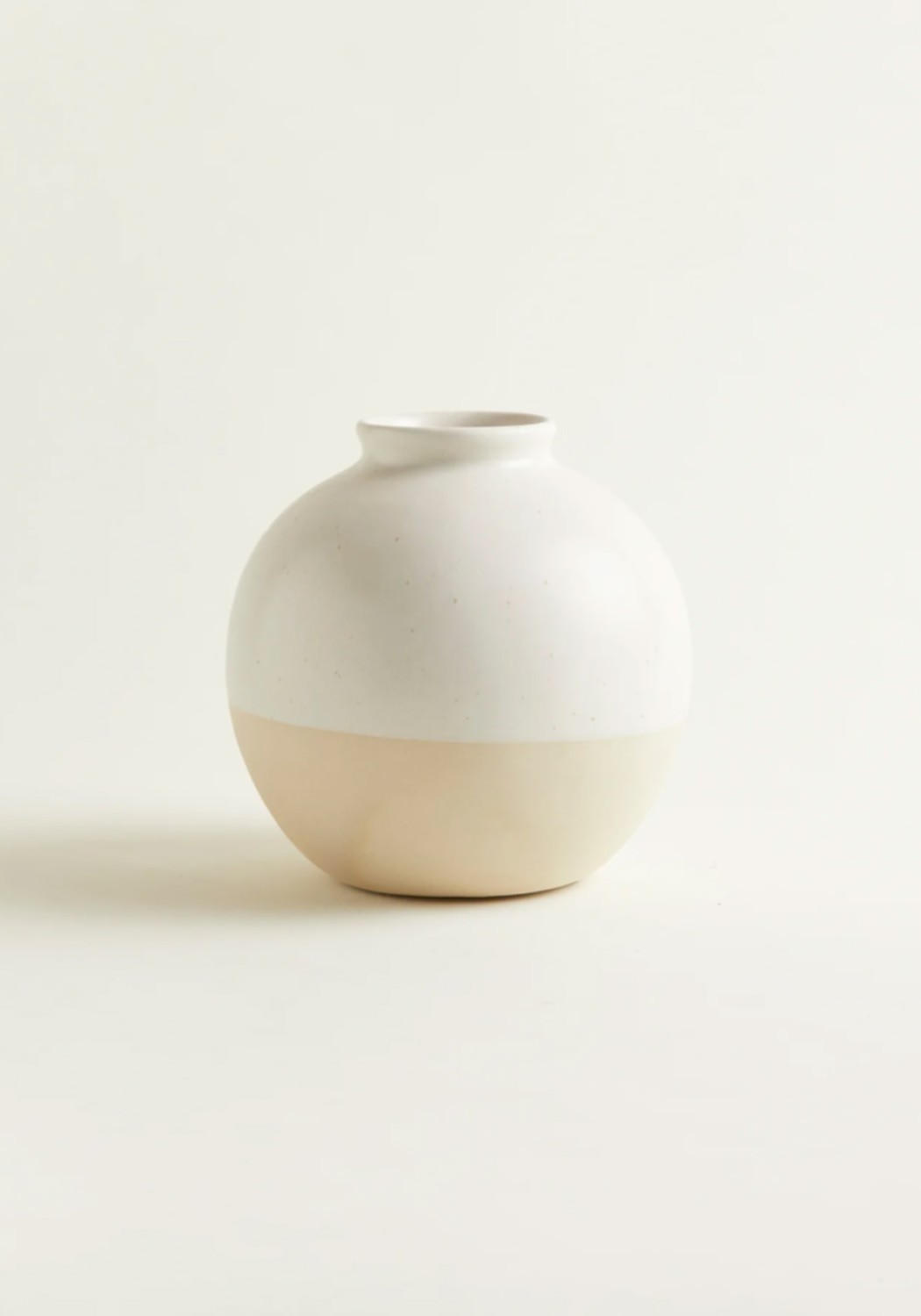 Onomao Vase Bolinha Naturweiss Dipped