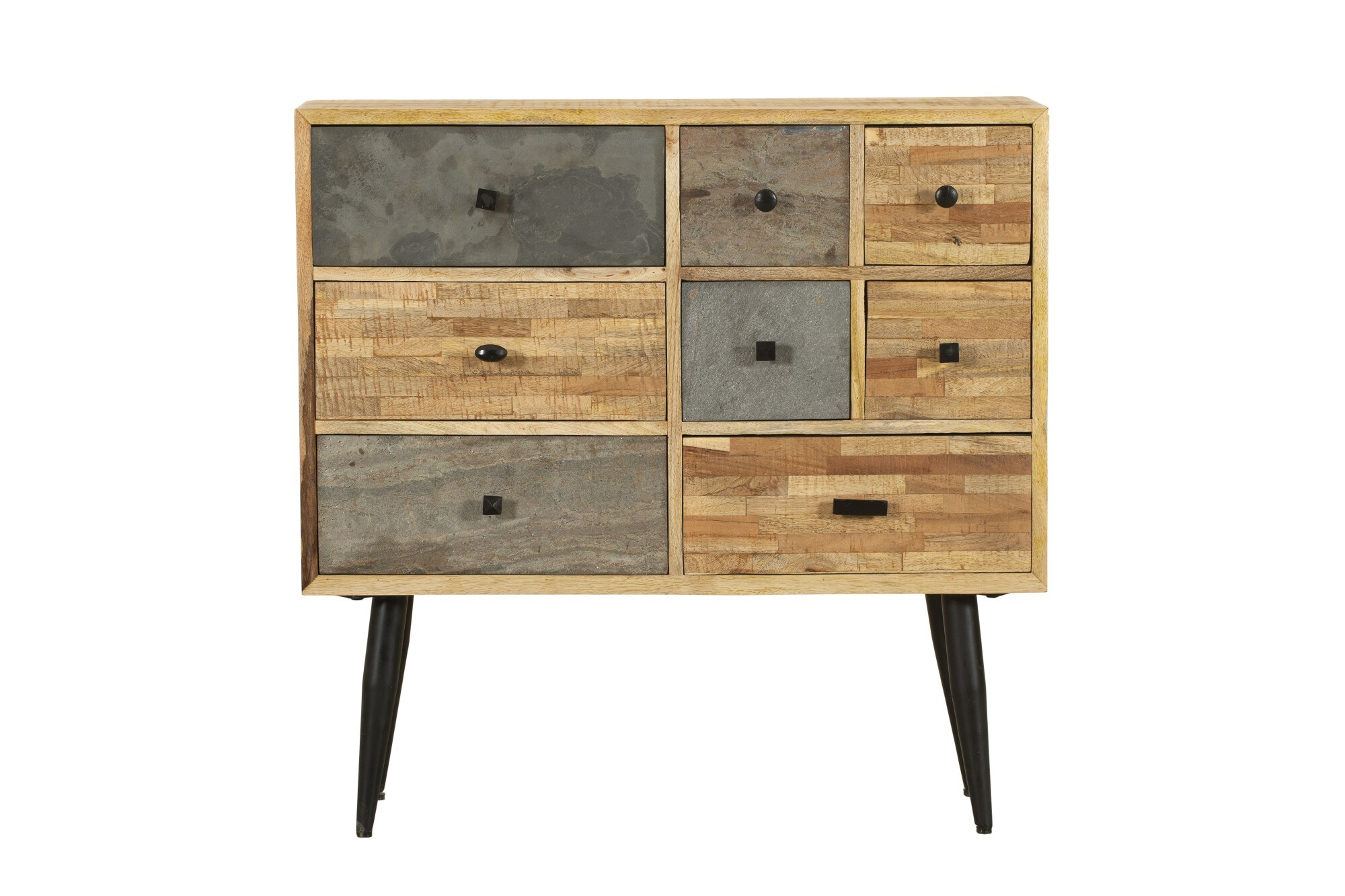 INTERIA Home & Living Kommode 90cm YAMUNA Sideboard Schrank Holz Metall Board