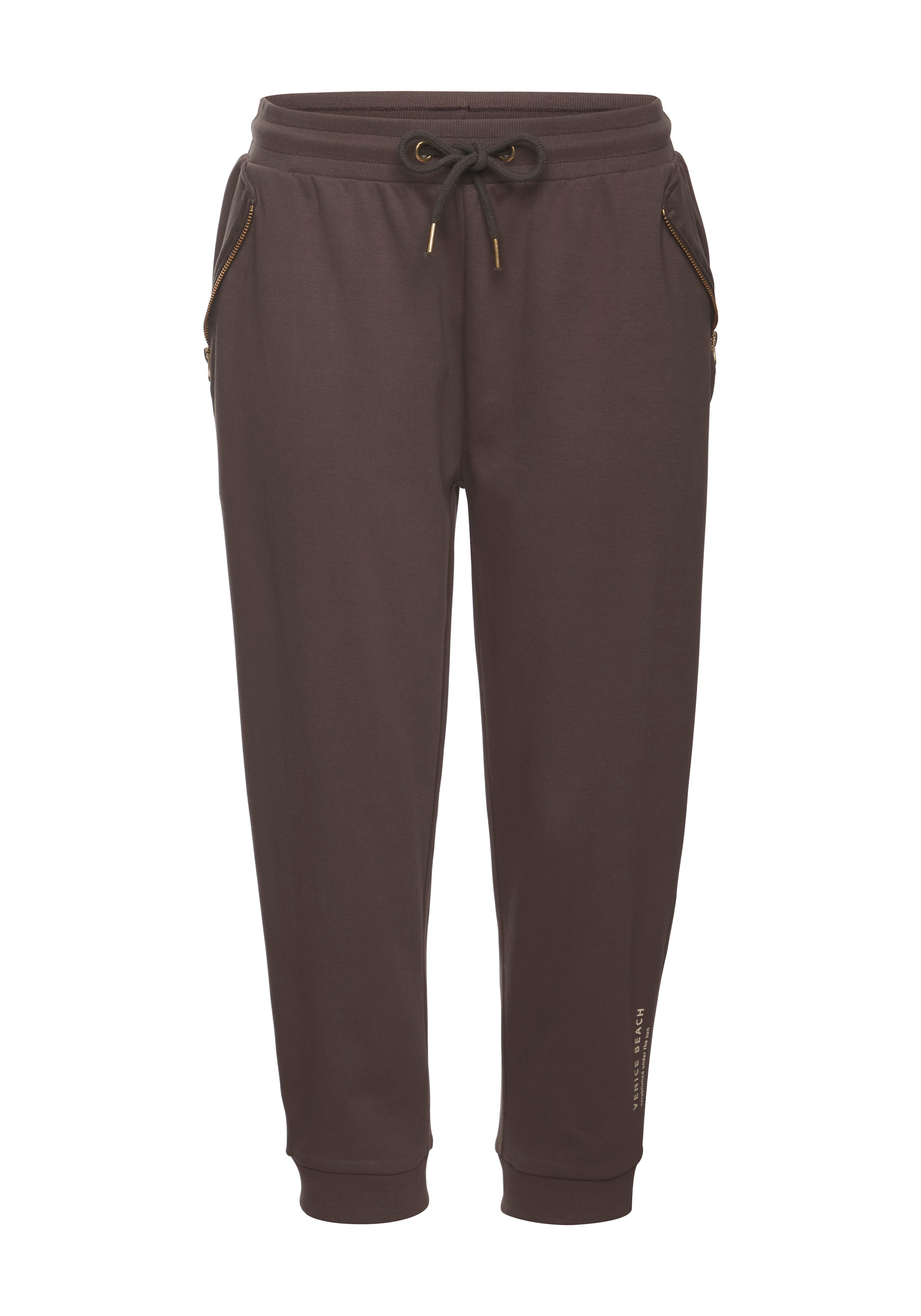 Venice Beach 7/8-Hose  mit Reissverschlussdetails an den Taschen, bequeme Sweathose