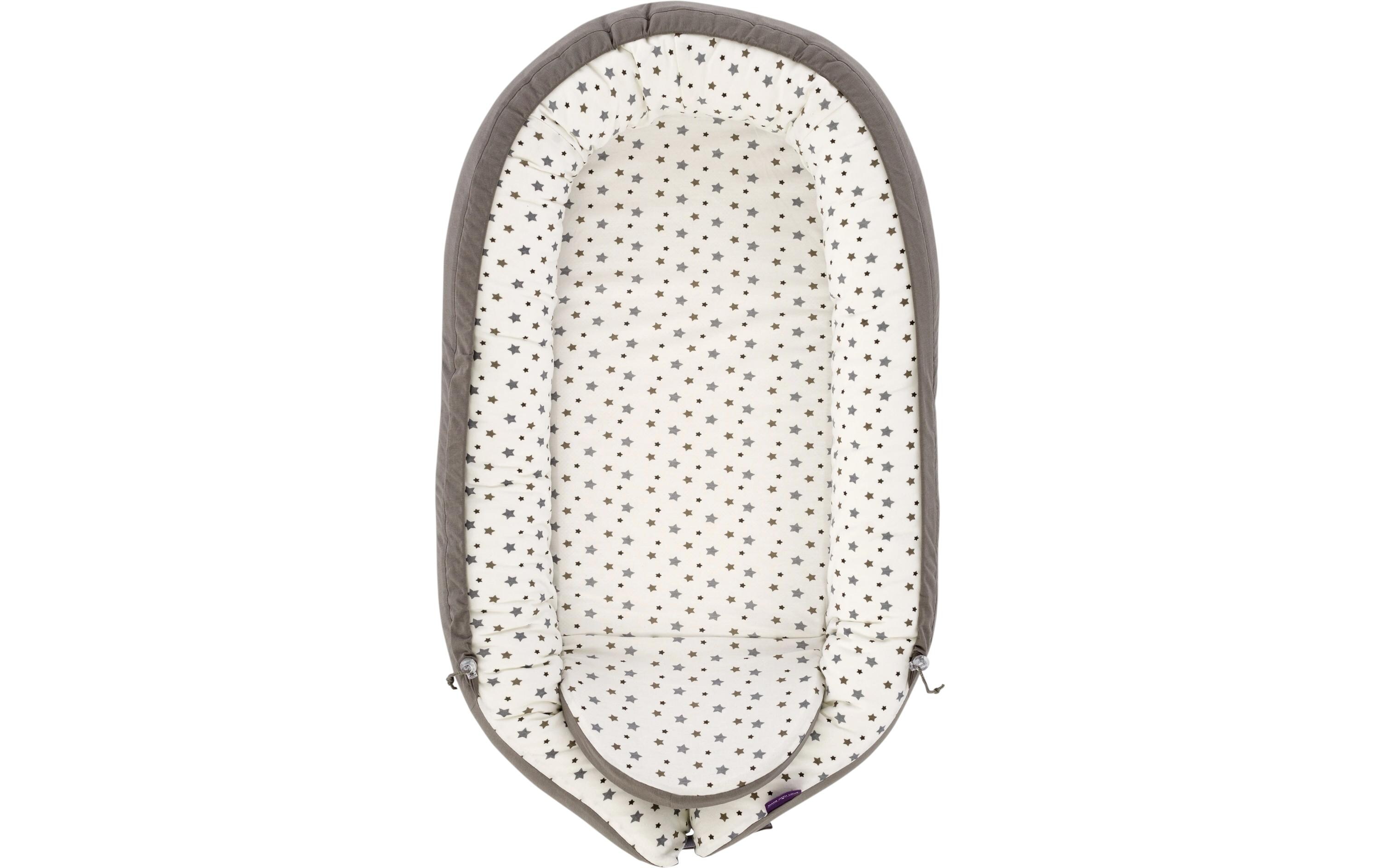 Babynest Home Premium Sterne Weiss<br>Liegehilfe für Babys