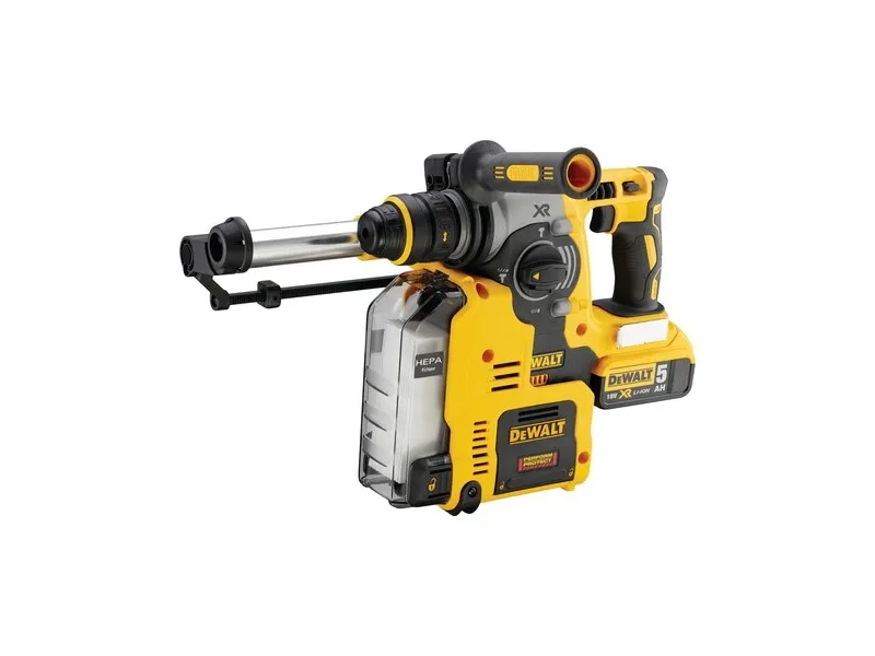 DeWALT Akku-Kombihammer DCH275P2, 18 Volt, Bohrhammer, SDS-plus, Grå, Sort, Gul, Børsteløs motor, 2,4 cm, 1100 rpm, 1,3 cm