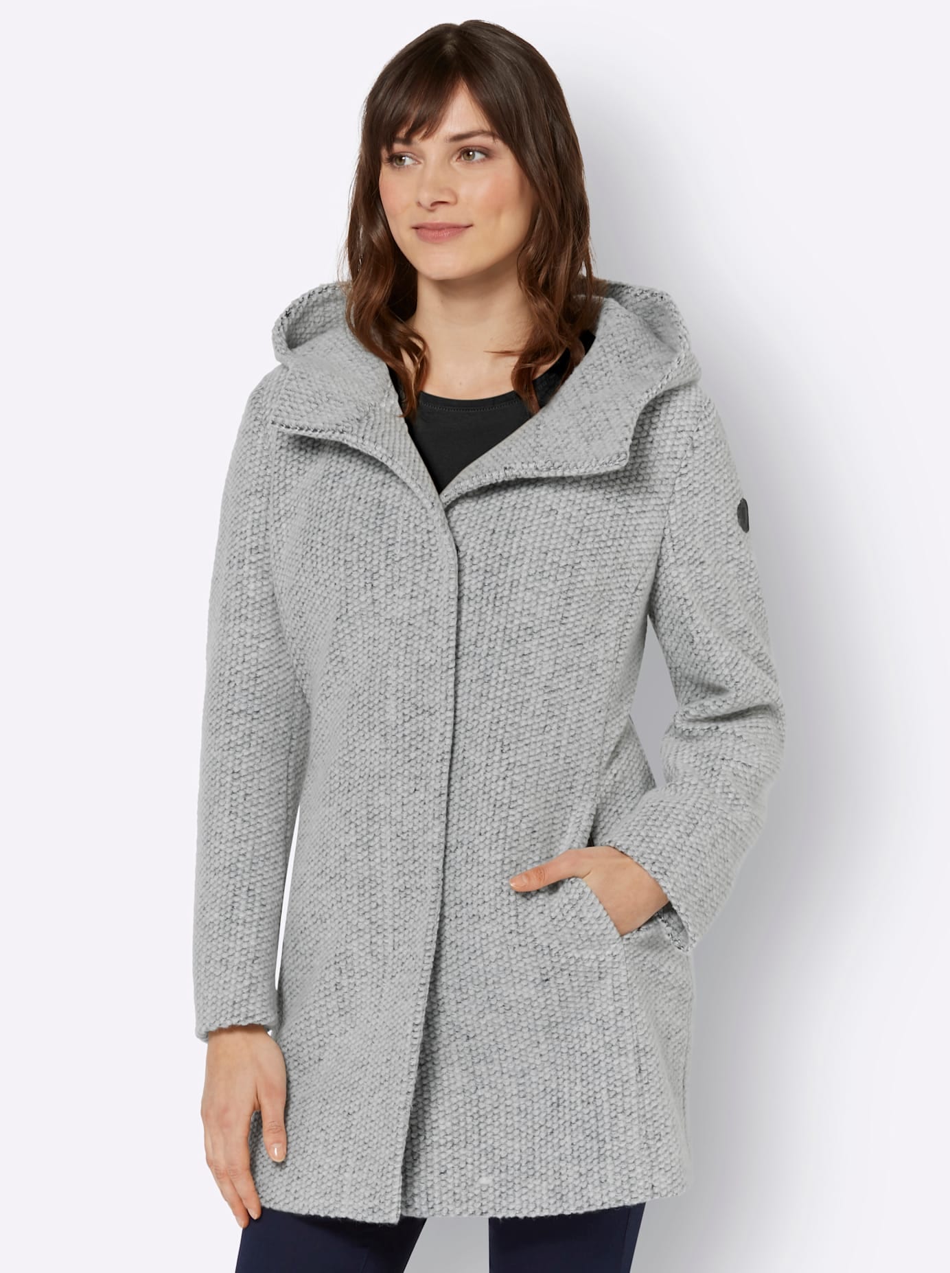 MANISA Langjacke mit Kapuze
