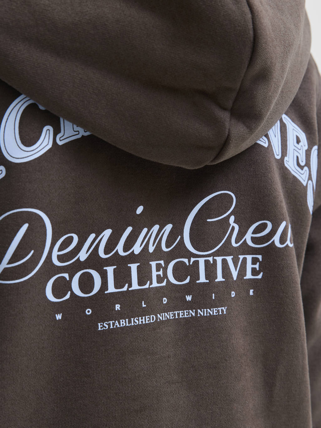 JACK & JONES JUNIOR hoodie donkerbruin