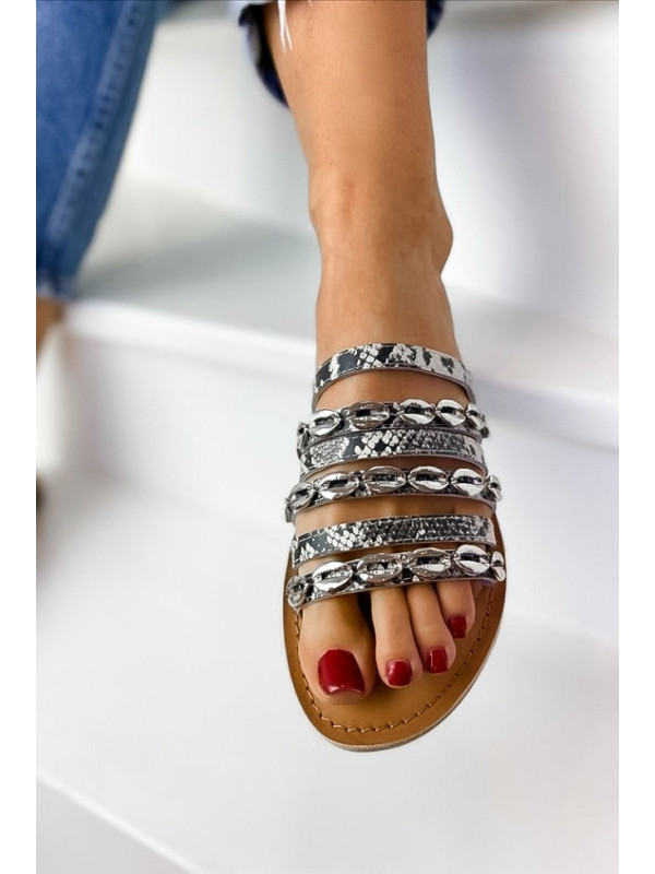 Mules Cuir Bakta Python - Les Petites Bombes