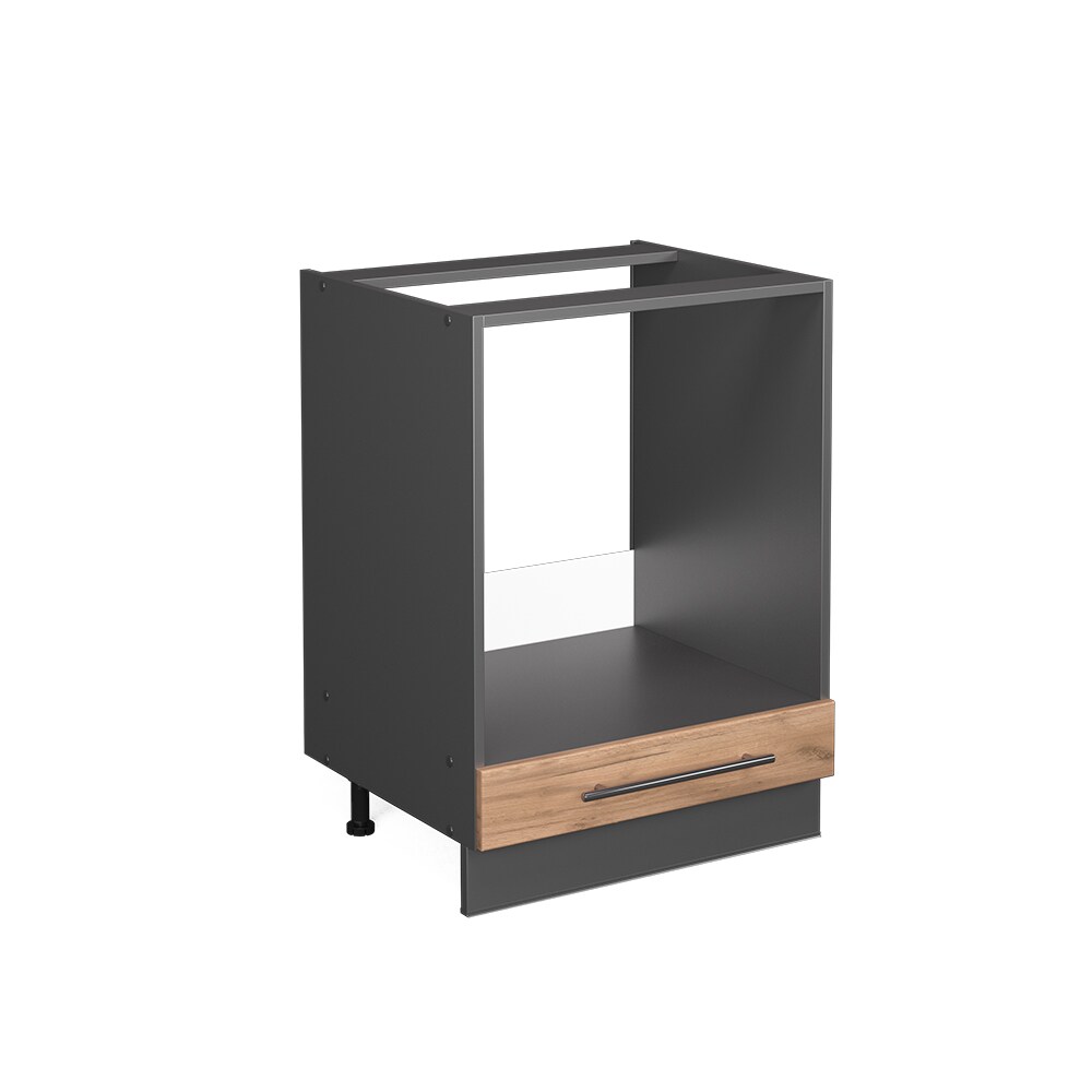Vicco Herdumbauschrank Küchenschrank Küchenmöbel Fame-Line Anthrazit Eiche modern 60 cm Küche Einbauküche Blende Herdschrank Küchenzeile