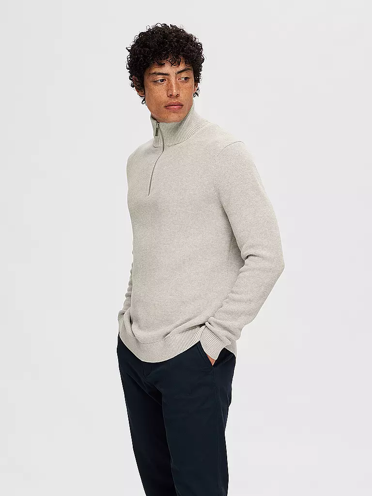 SELECTED Troyer Pullover SLHDANE hellgrau