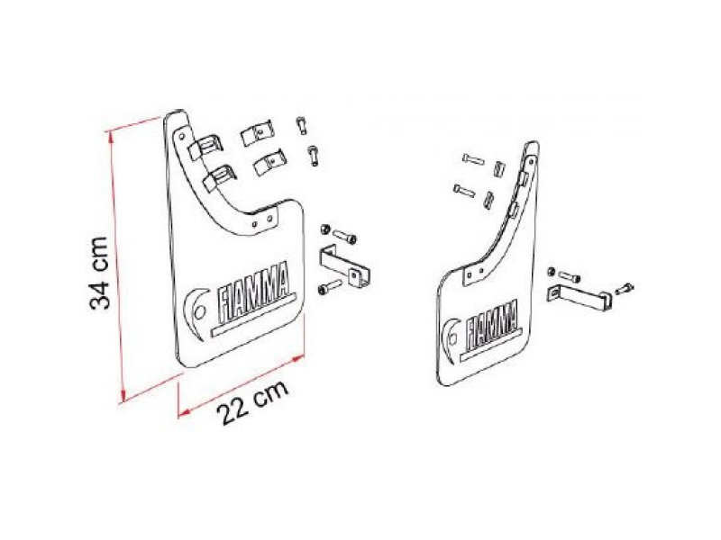 Fiamma Mud Flap - voorzijde