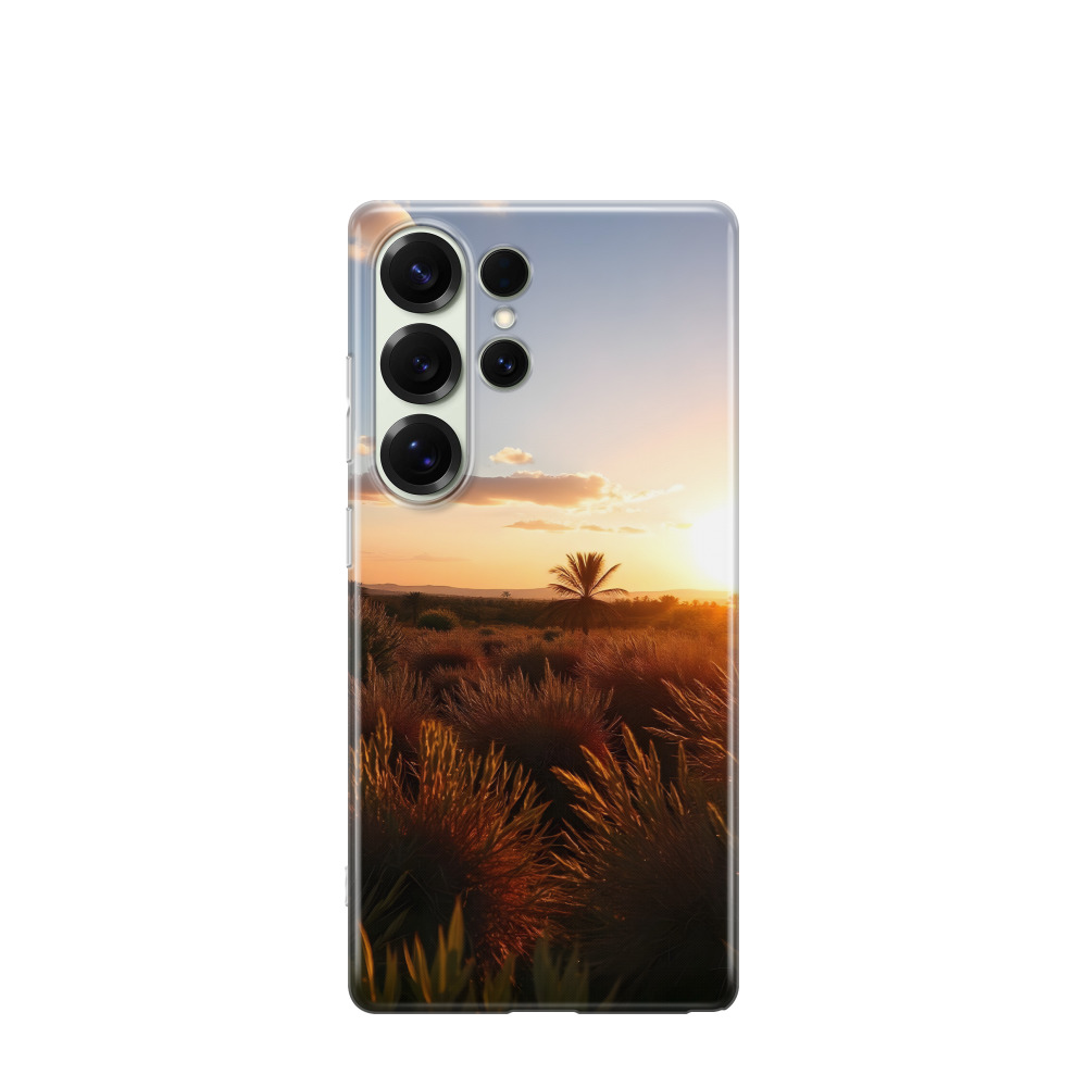 Samsung Galaxy S25 Ultra Gummi Hülle Sommer Abendsonne - Bronze