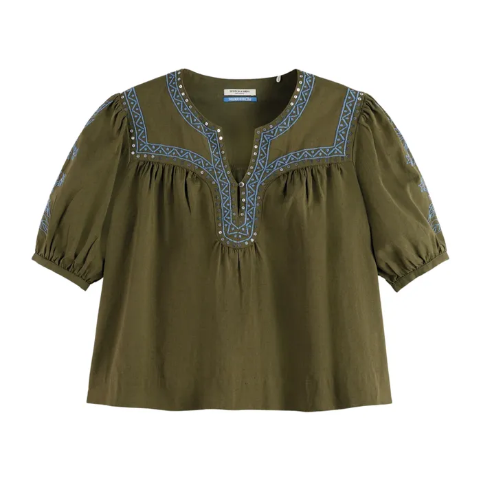 Scotch & Soda Embroidered Top Dames