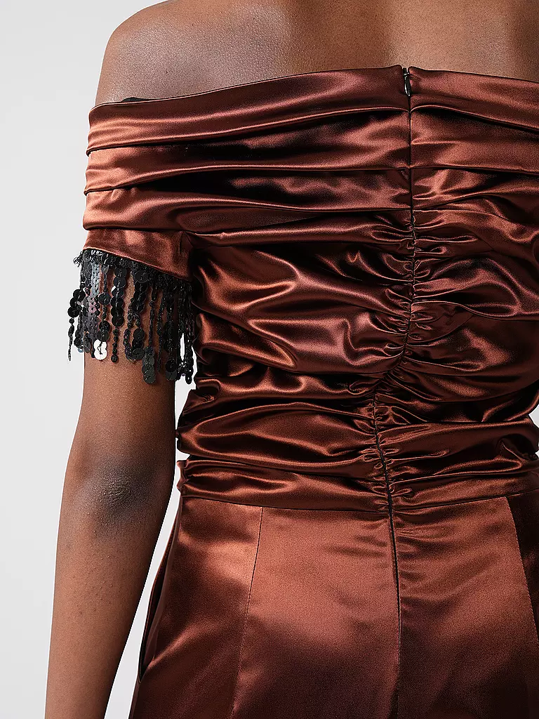 CLAUS TYLER Abendkleid hellbraun