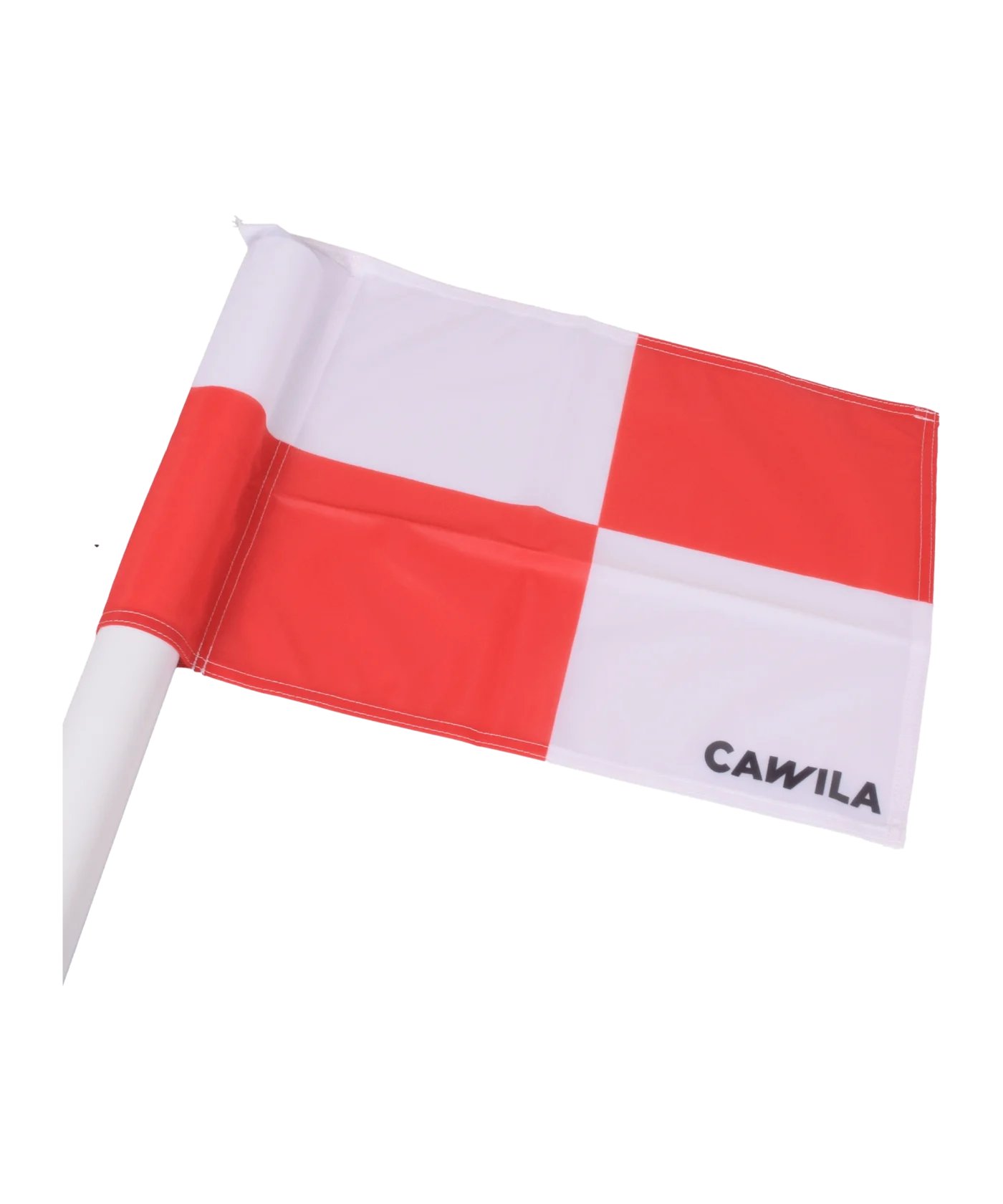Cawila Eckfahne 45x45cm Weiss Rot