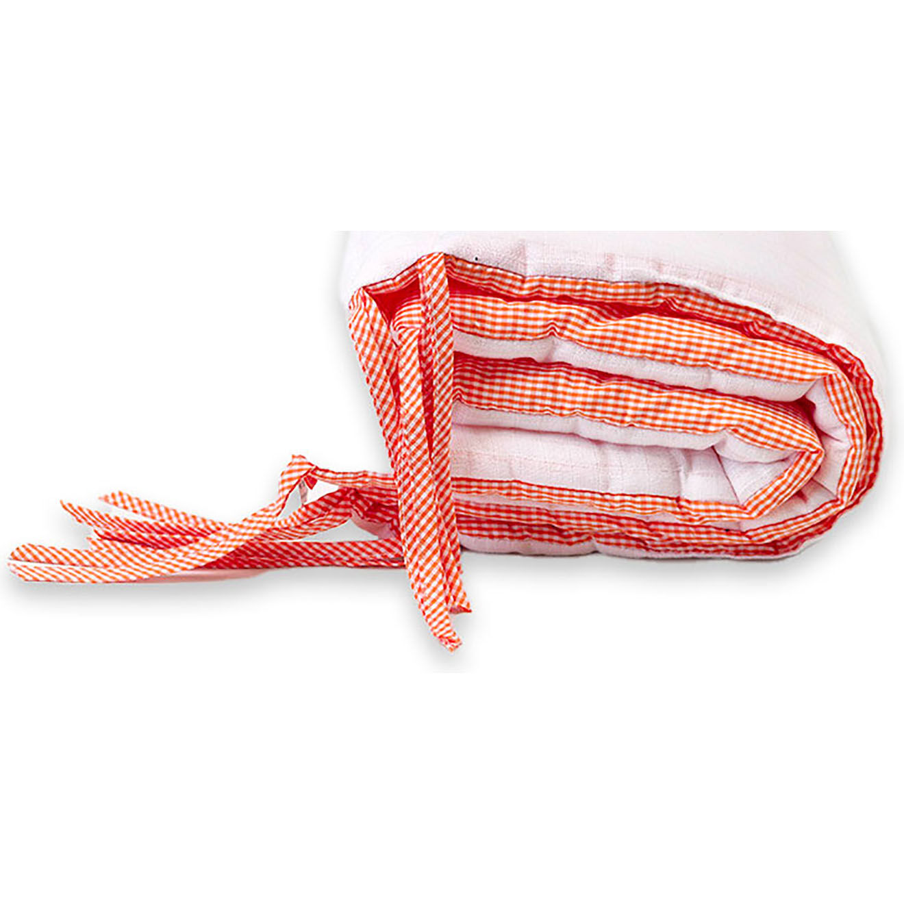Papate Tour de Lit en Coton Bio blanc - 30x190 cm