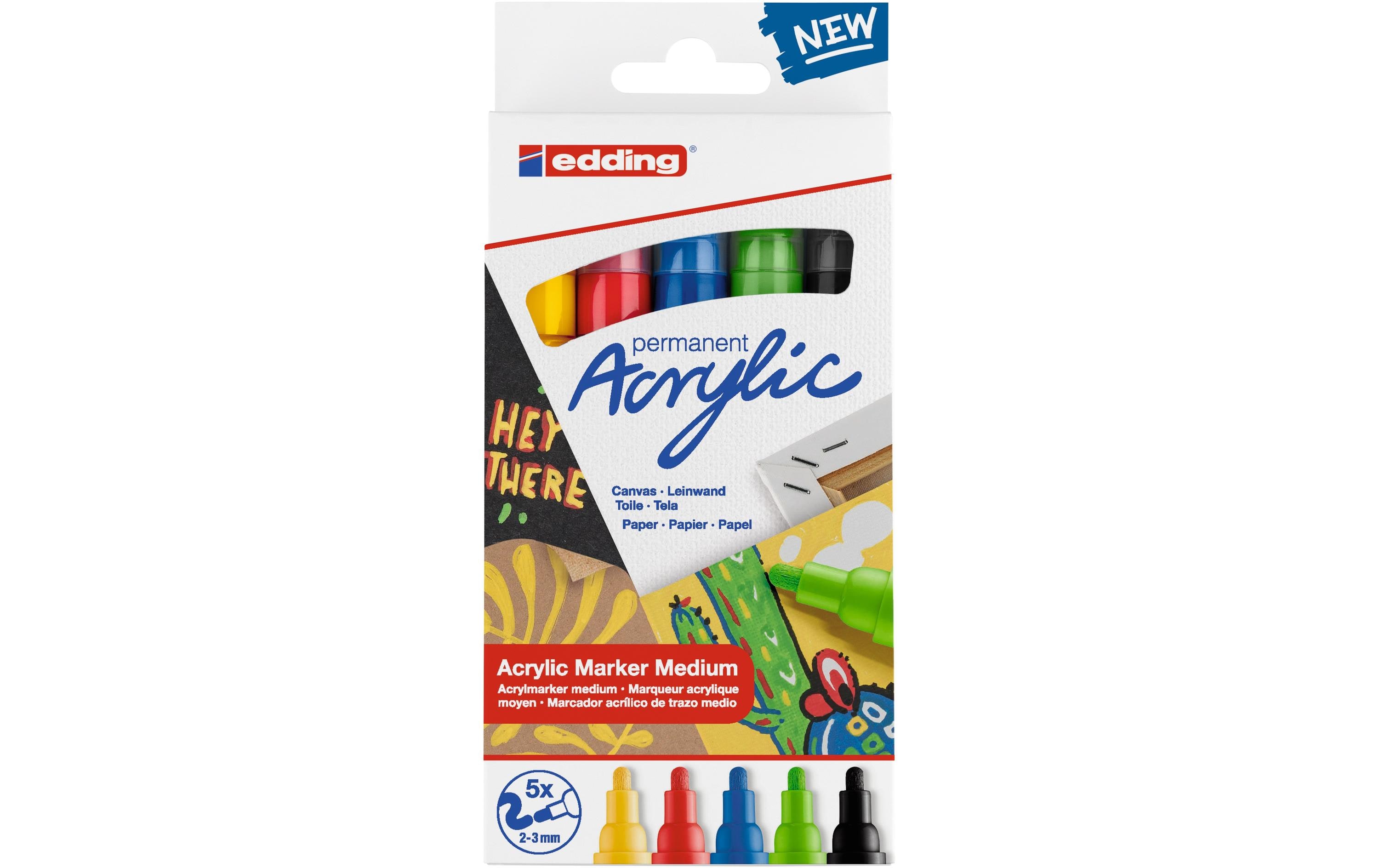 Acrylmarker 5100 Basic, 5 StückSchnelltrocknende Acrylstifte