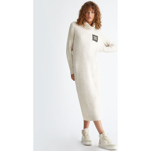 Liu Jo - Vestido largo de punto Beige