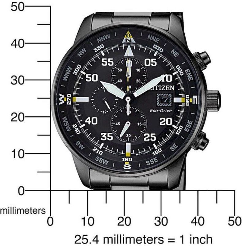 Citizen - B612 Chronograaf Horloge - Zwart - Eco-Drive