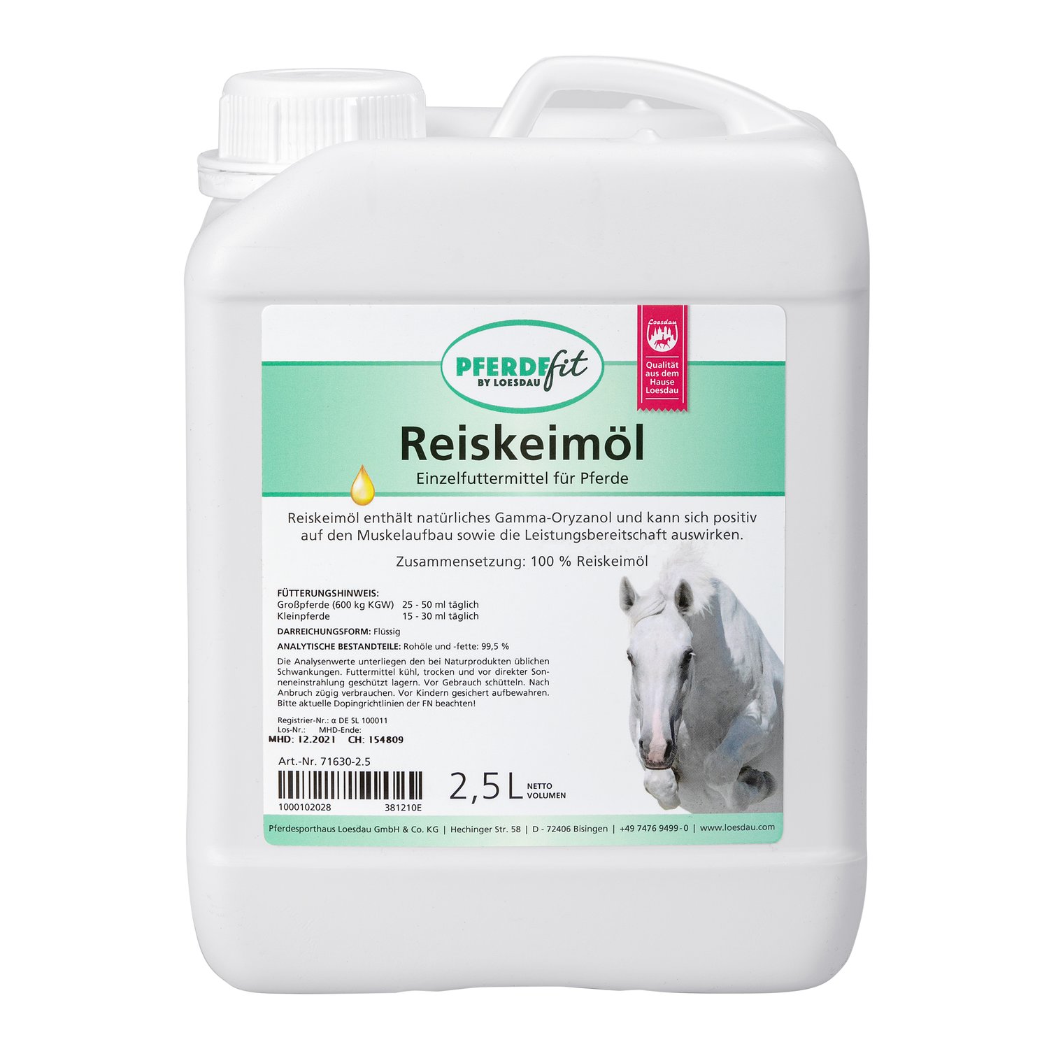 PFERDEfit by Loesdau Reiskeimöl  - 2.5 Liter