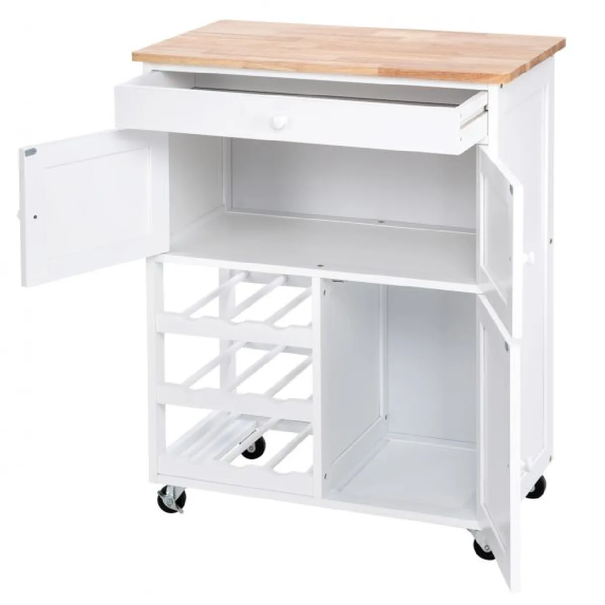 helloshop26 Desserte blanche 67 x 37 x 86,5 cm