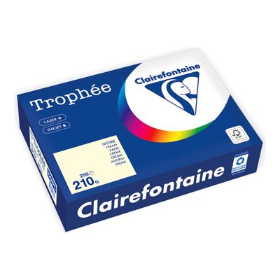 Clairefontaine Trophée - Papier - ivoire - A4 (210 x 297 mm) - 210 g/m² - Ramette de 250 feuilles