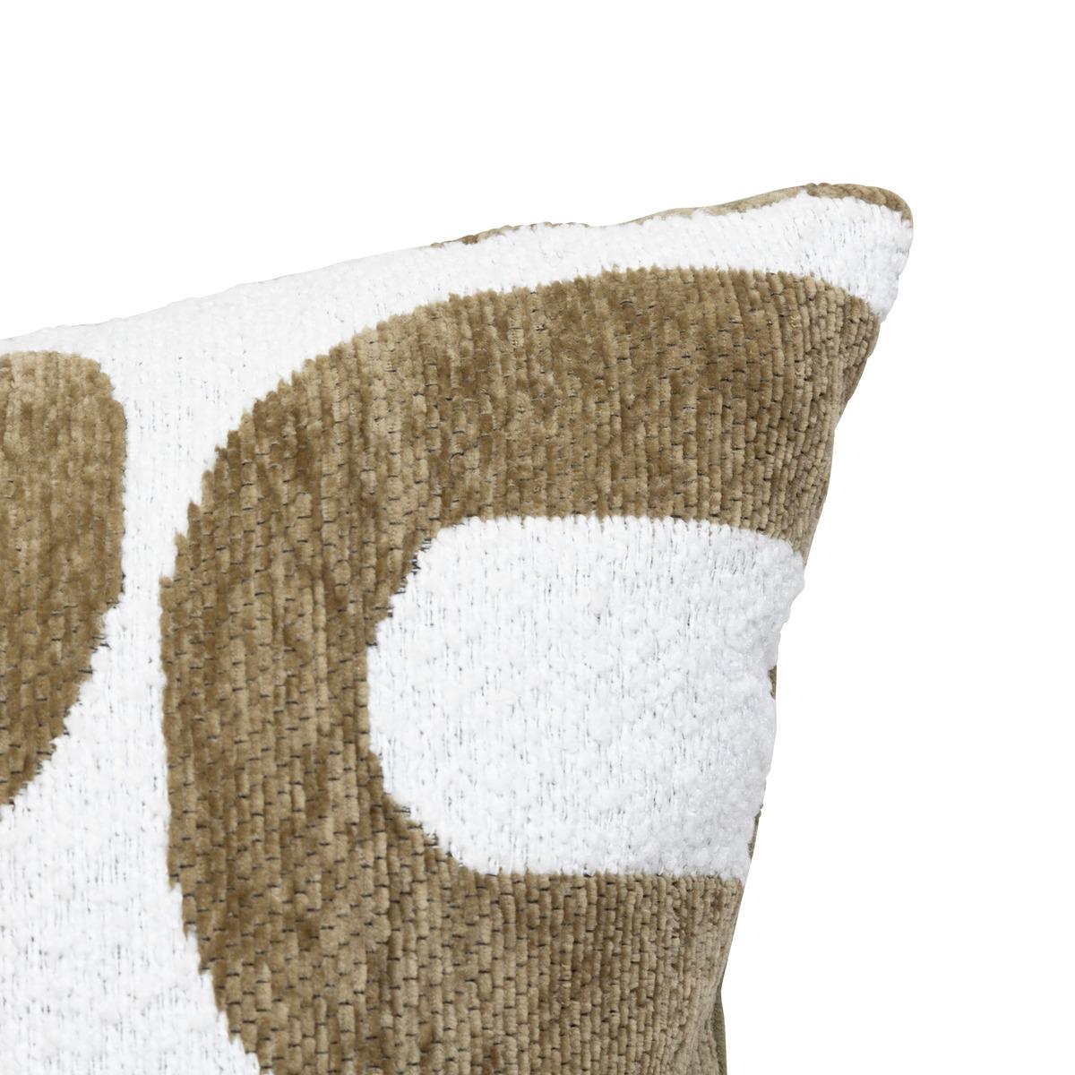 COUSSIN JACQUARD CHENILLE SAFINA KAKI 40X40CM