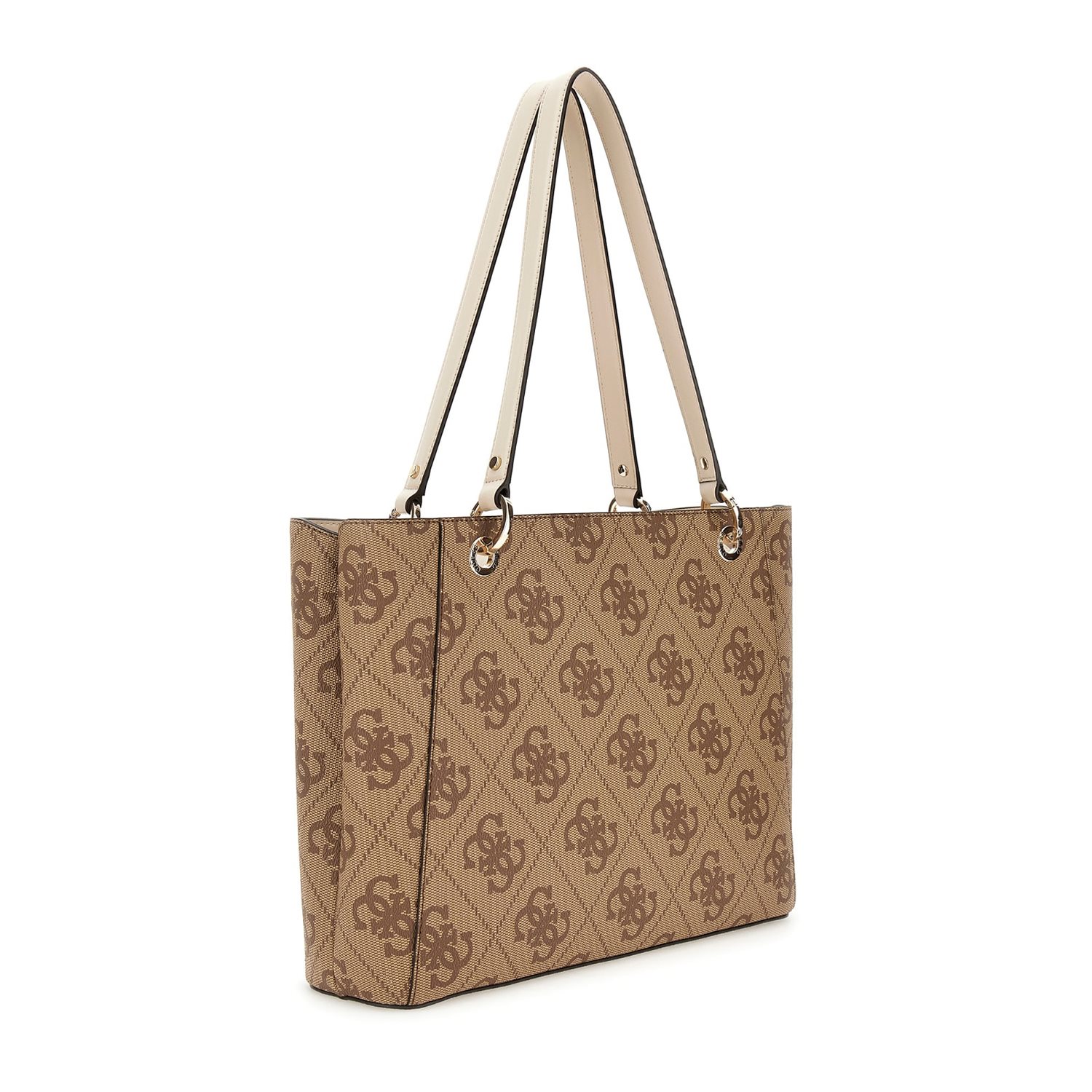 Guess Nolana Noel Tote latte logo/bone