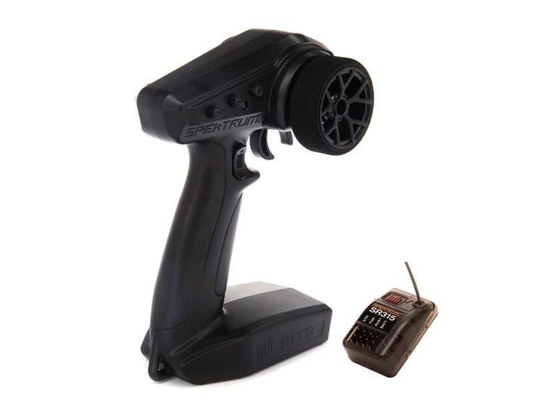 Spektrum Fernsteuerung SLT3, 3 Kanal, 2.4 GHz inkl. SR315 E 3-Kanal RC-Anlage für Autos und Boote, inklusive SR315 Dual Protokoll Empfänger