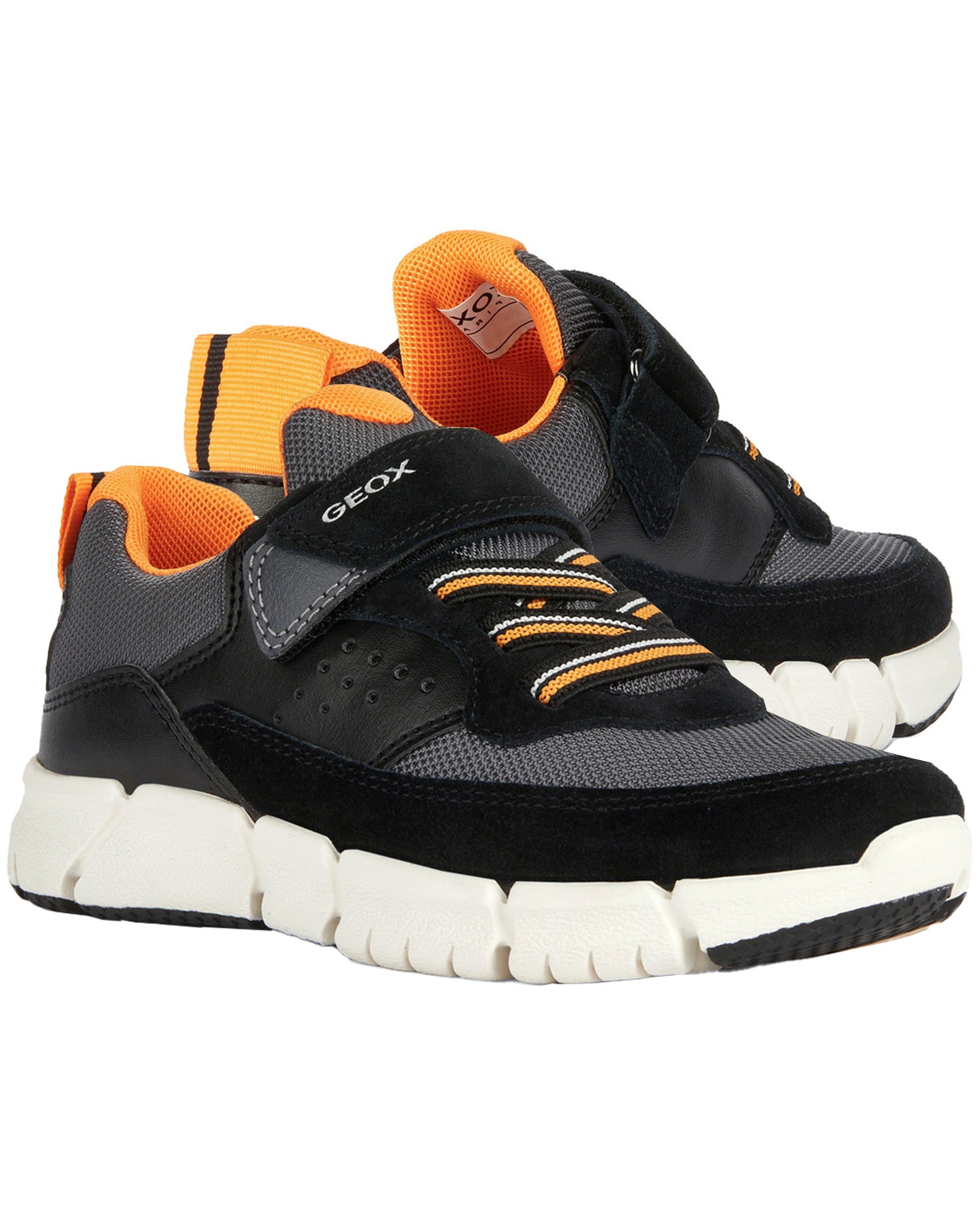 Klett-Sneaker FLEXYPER in black/orange