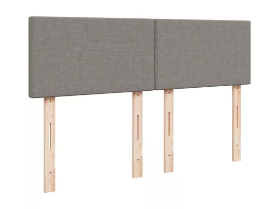 Sommier à lattes de lit avec matelas Taupe 140x190 cm Tissu