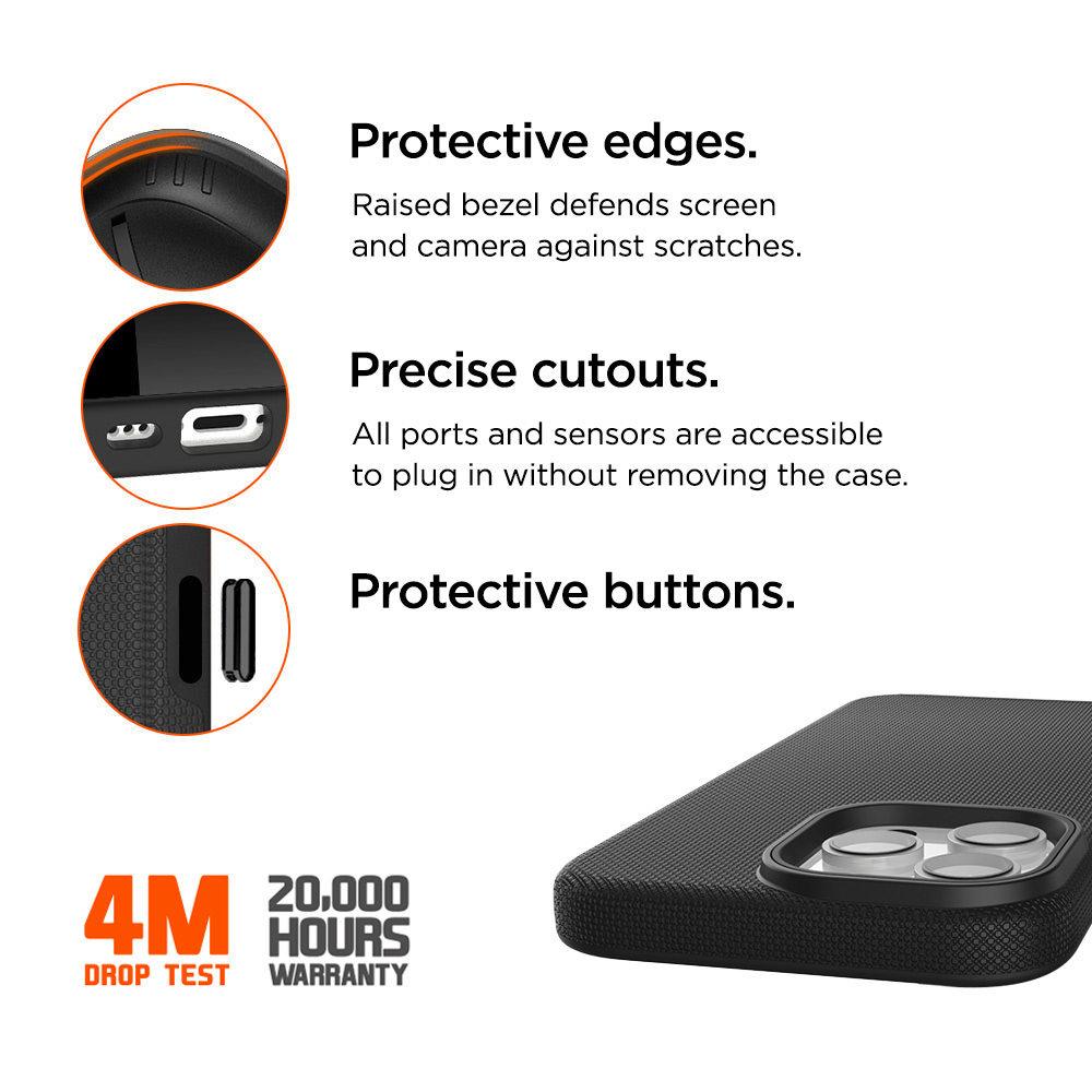iPhone 16 Pro North Case Premium Hybrid Schutzhülle (EGCA00625) - Schwarz