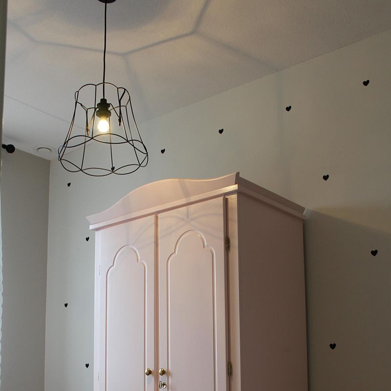 Retro hanglamp zwart 40 cm - Granny Frame