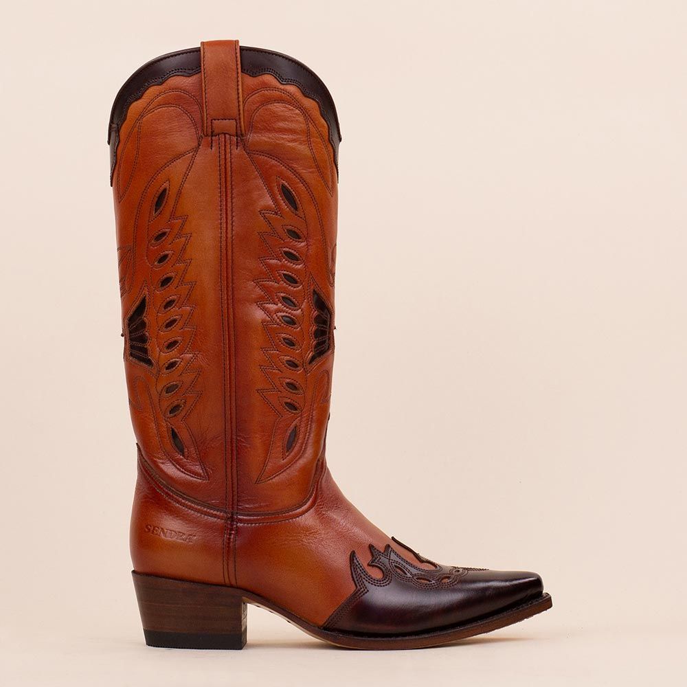 Sendra hoge cowboyboots 17806 salvaje miele